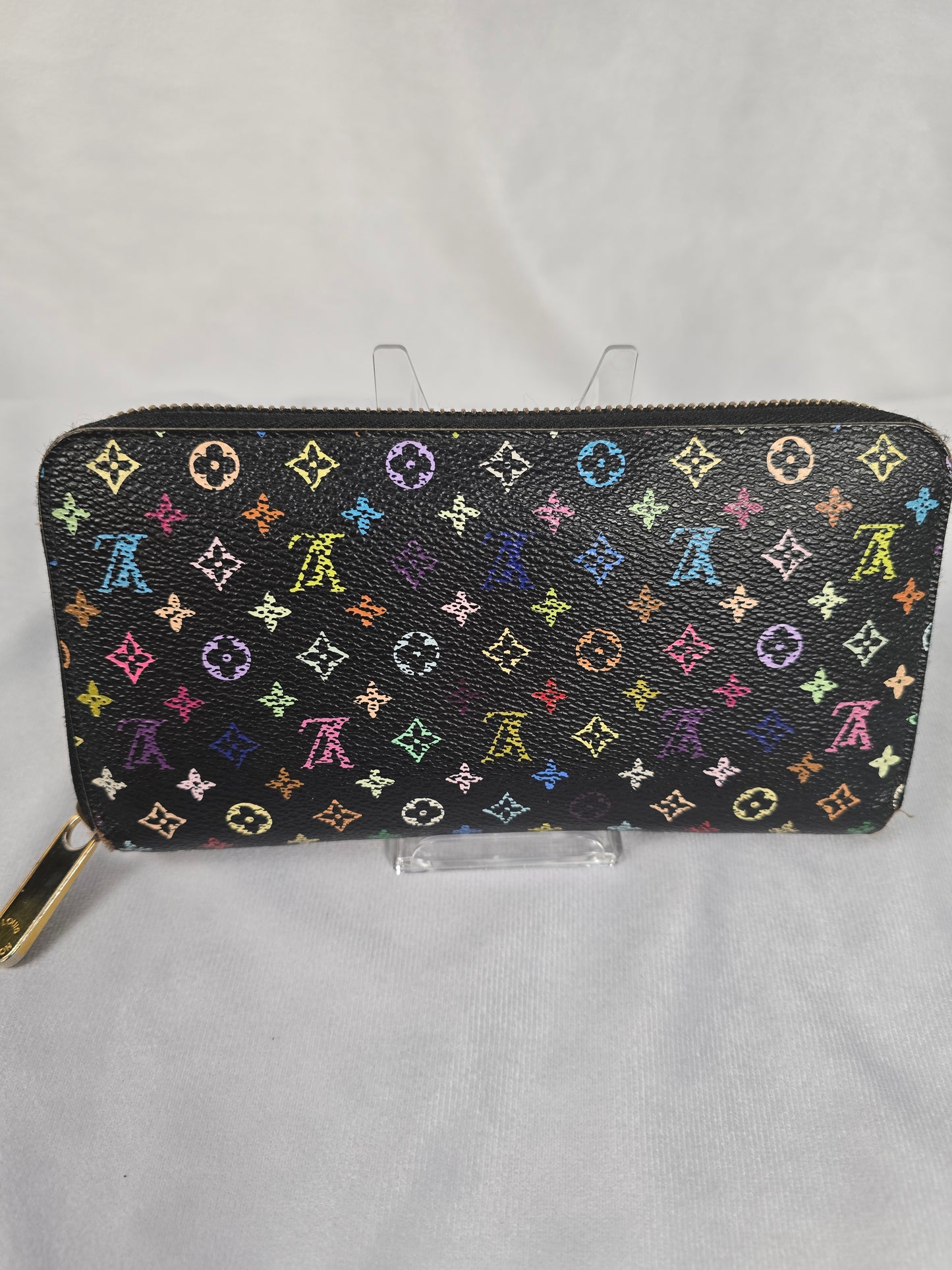 Louis Vuitton Murakami Black Zippy Wallet