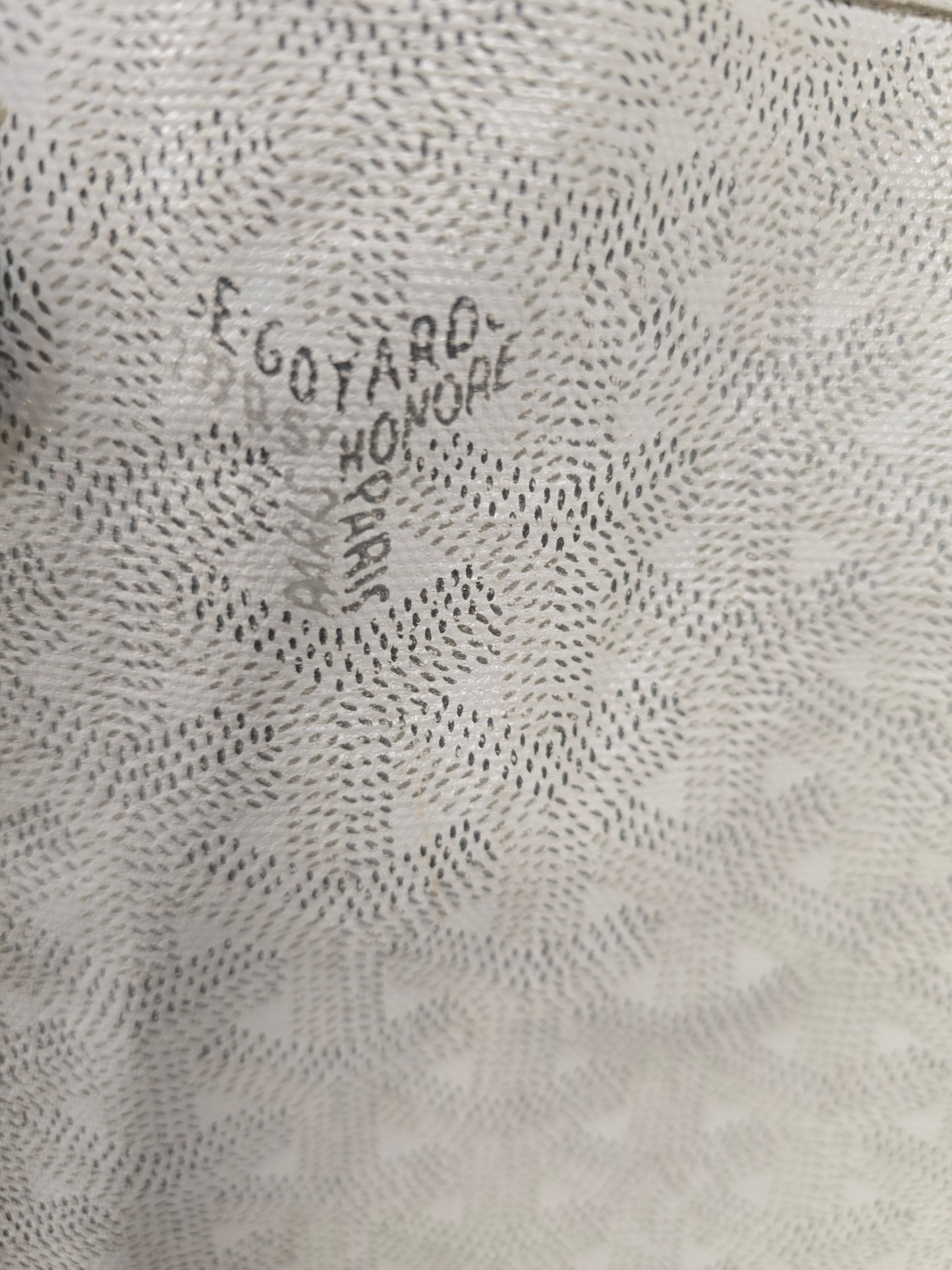 Goyard White Tote with mini