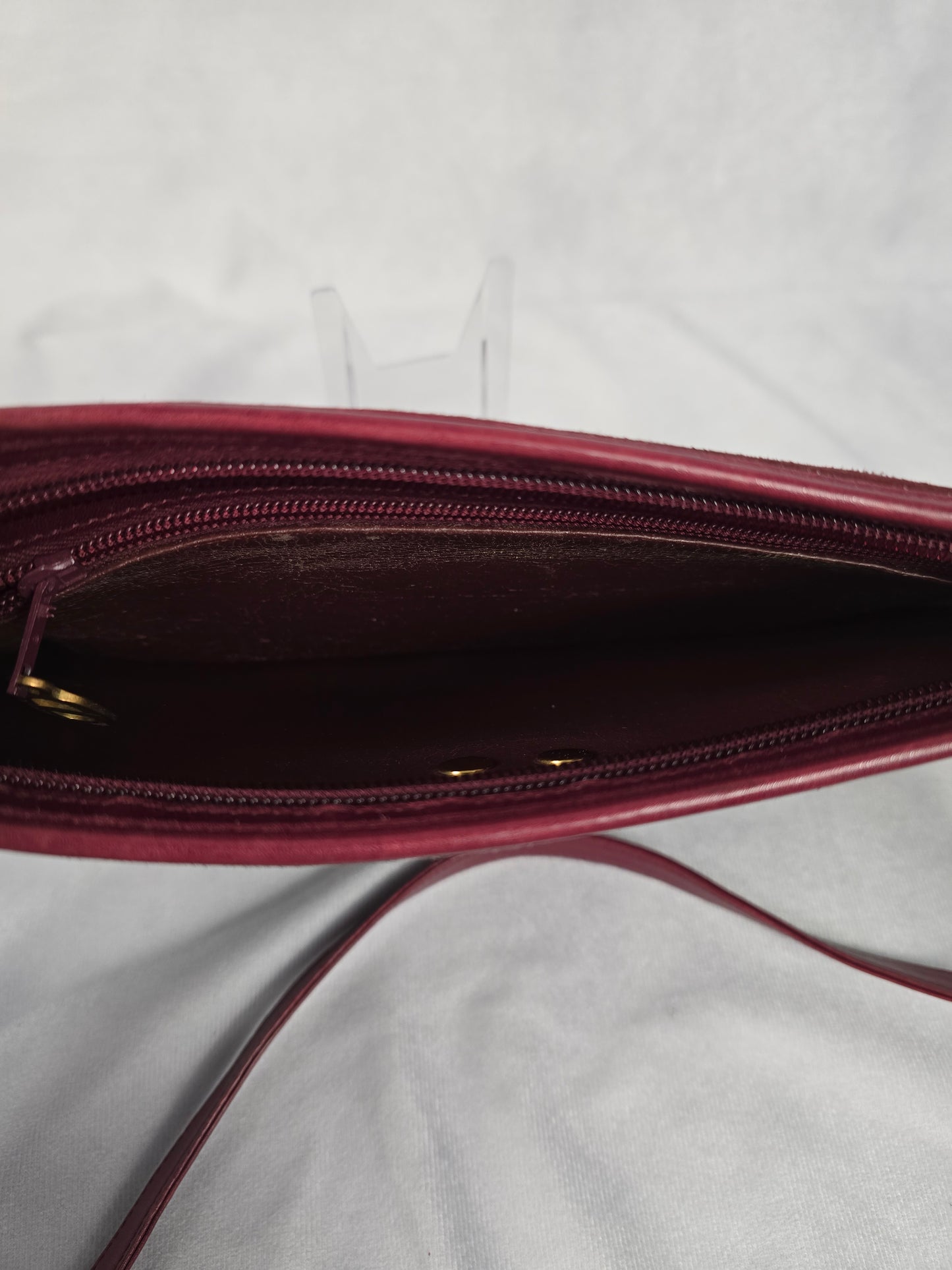 Christian Dior Burgundy Suede Shoulder Bag