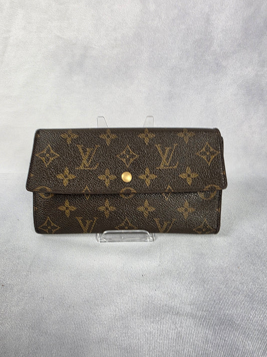 LOUIS VUITTON MONOGRAM TRIFOLD WALLET WITH CHAIN