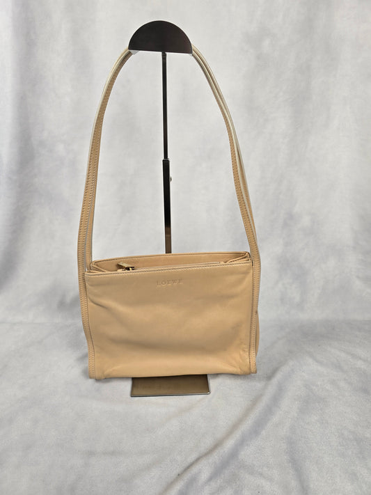 Loewe Tan Leather Shoulder Bag