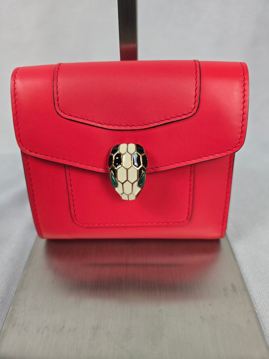 Bvlgari Serpent Foreveri Red Leather Wallet