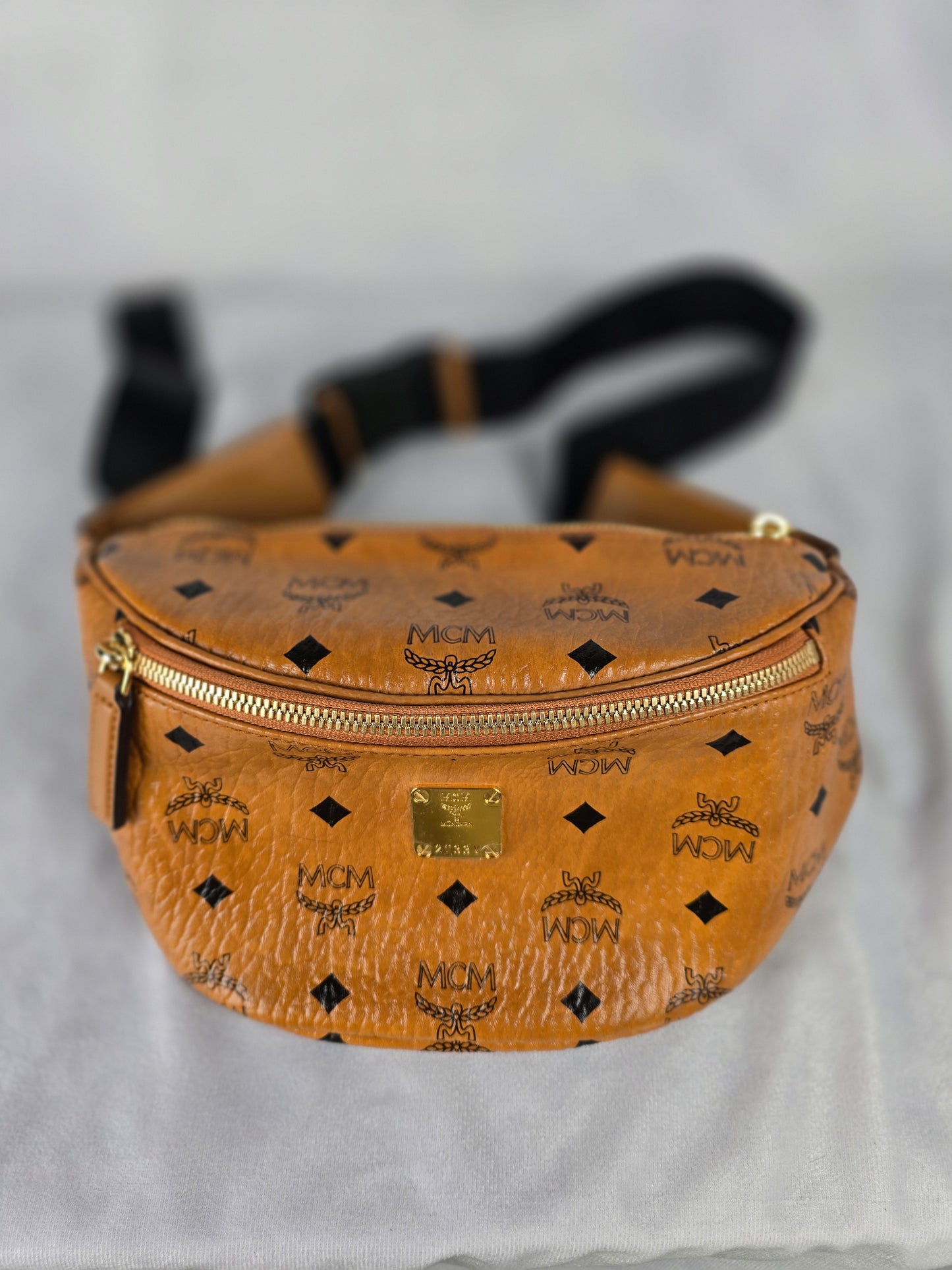MCM MCM Visetos Cognac Bum Bag