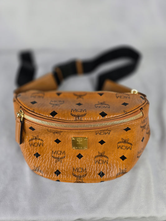 MCM MCM Visetos Cognac Bum Bag