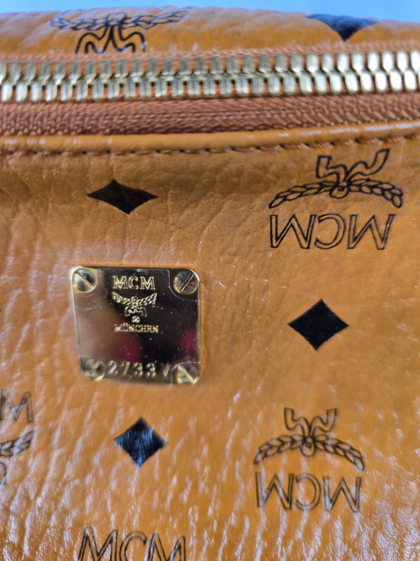 MCM MCM Visetos Cognac Bum Bag