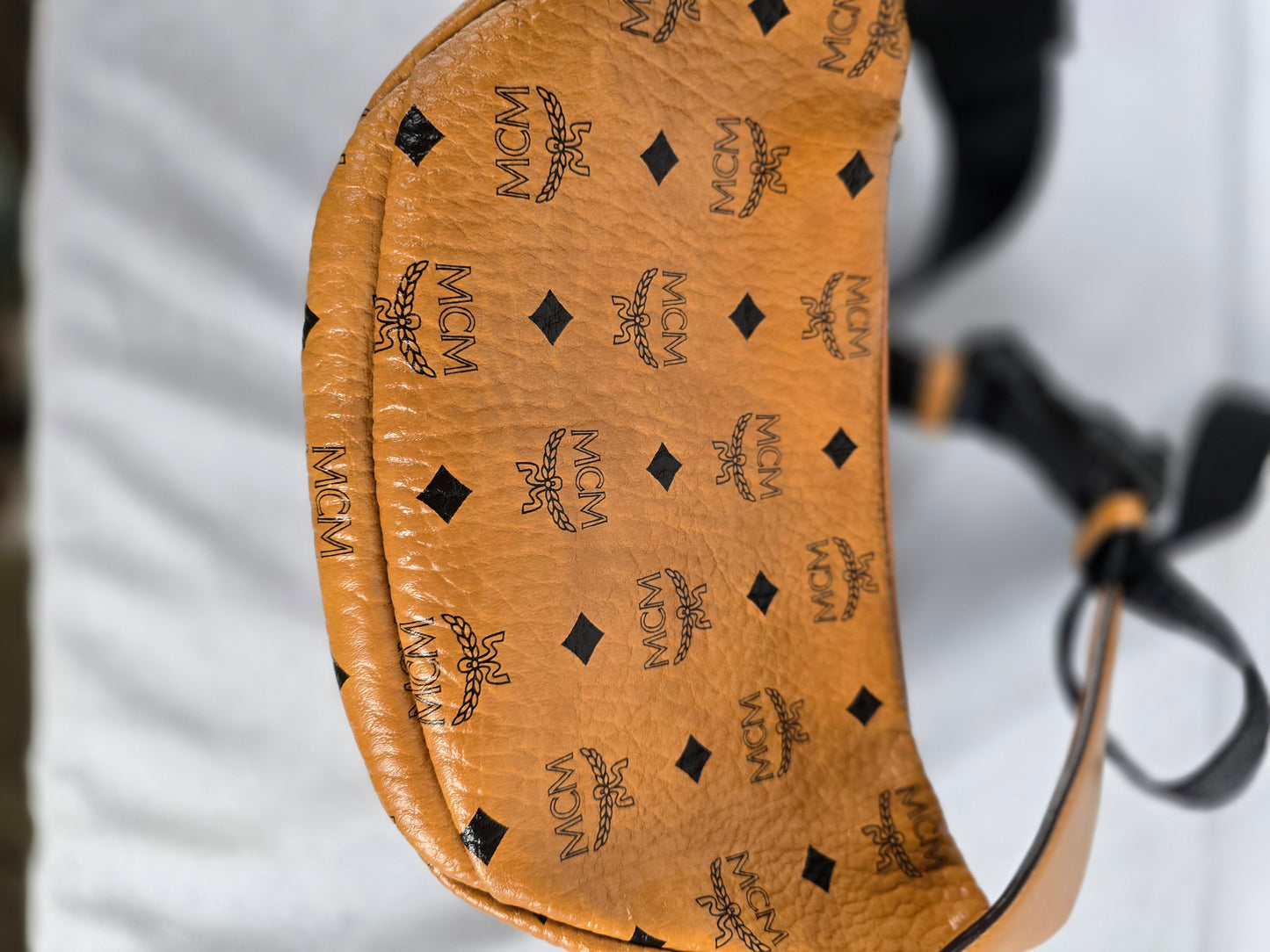 MCM MCM Visetos Cognac Bum Bag