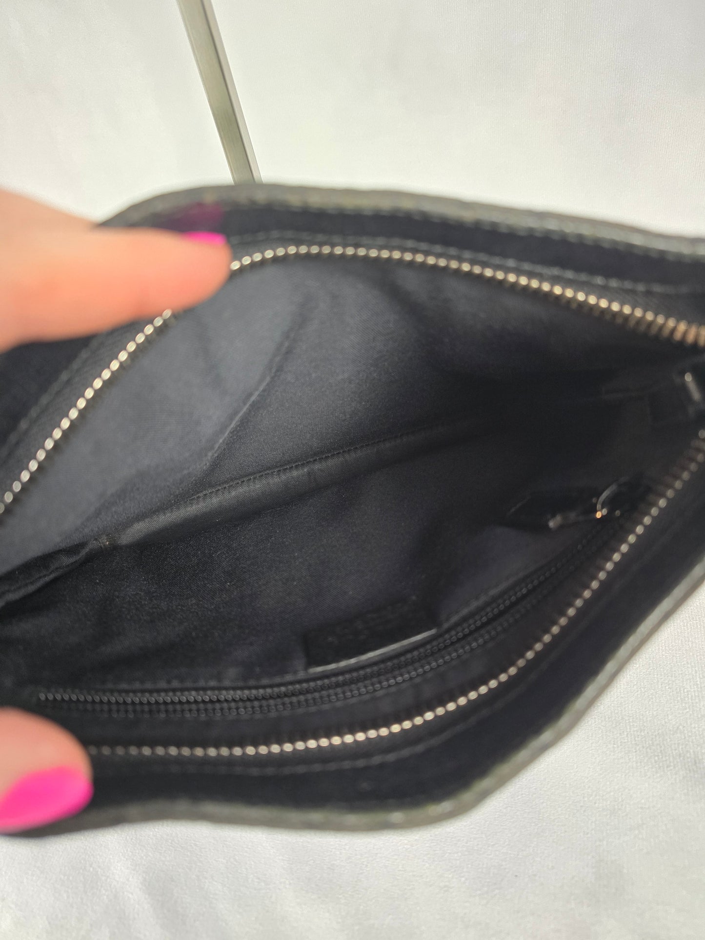 Gucci Canvas Black Crossbody with Leather Trim