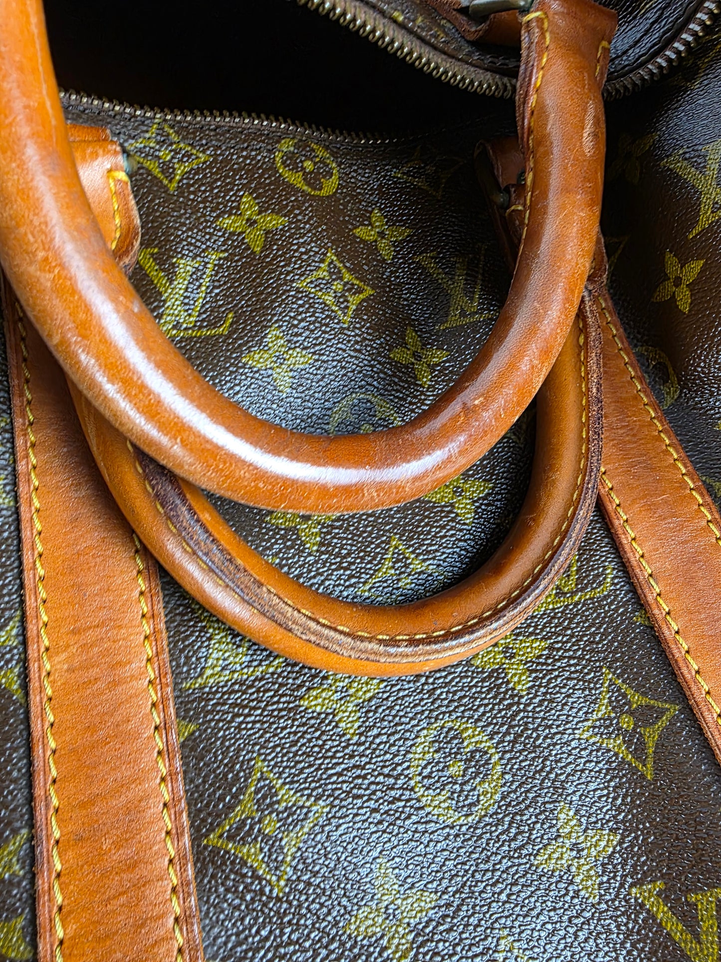 LOUIS VUITTON VINTAGE MONOGRAM KEEPALL 50 W/ LOCK AND KEY