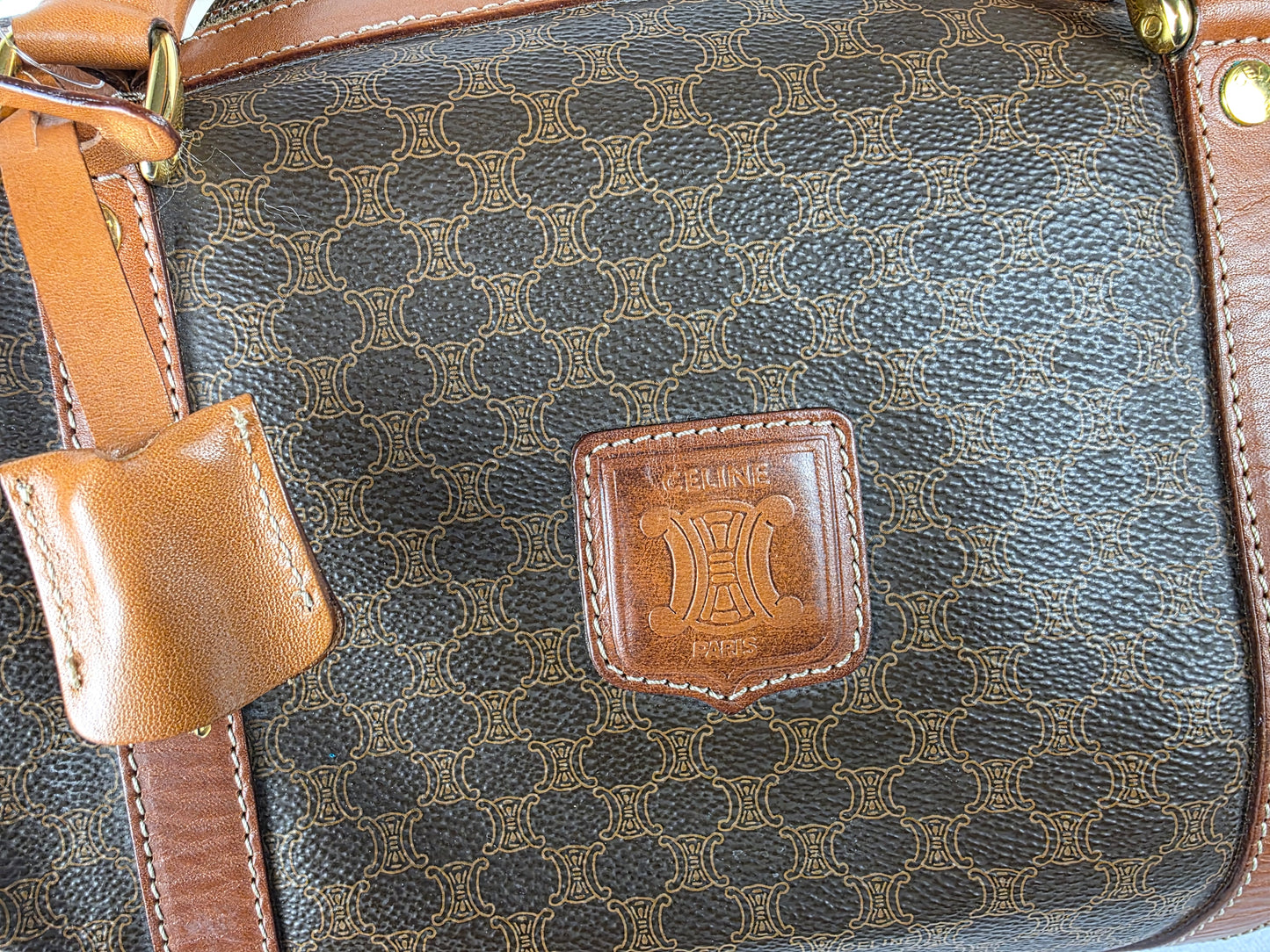 CELINE MACADAM DUFFLE, SIZE 40