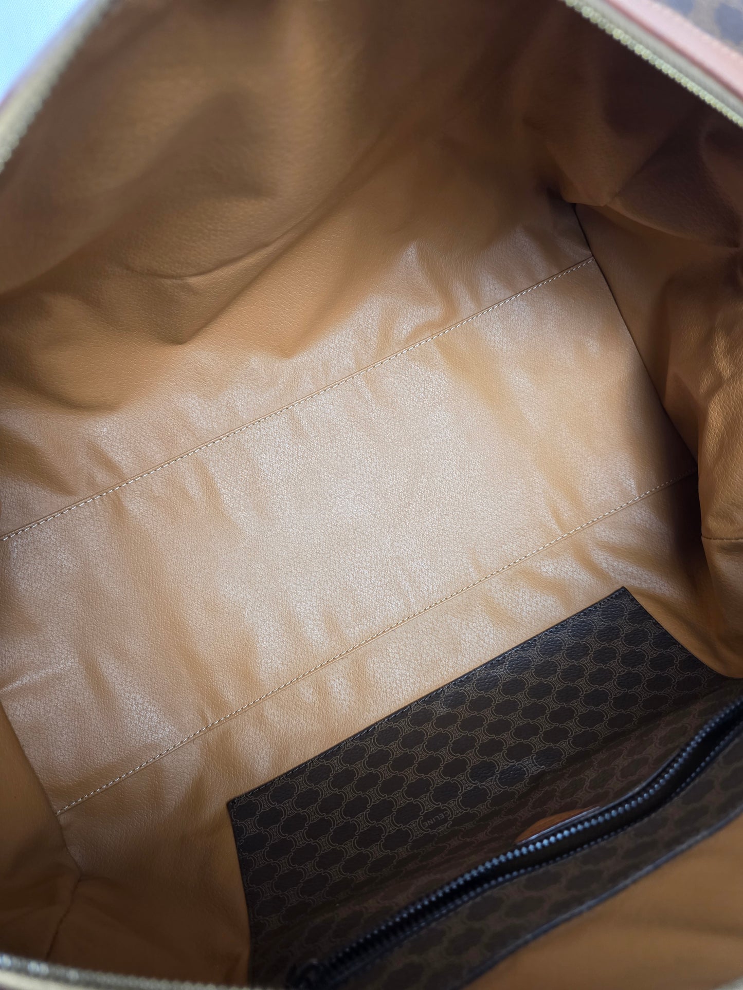 CELINE MACADAM DUFFLE, SIZE 40