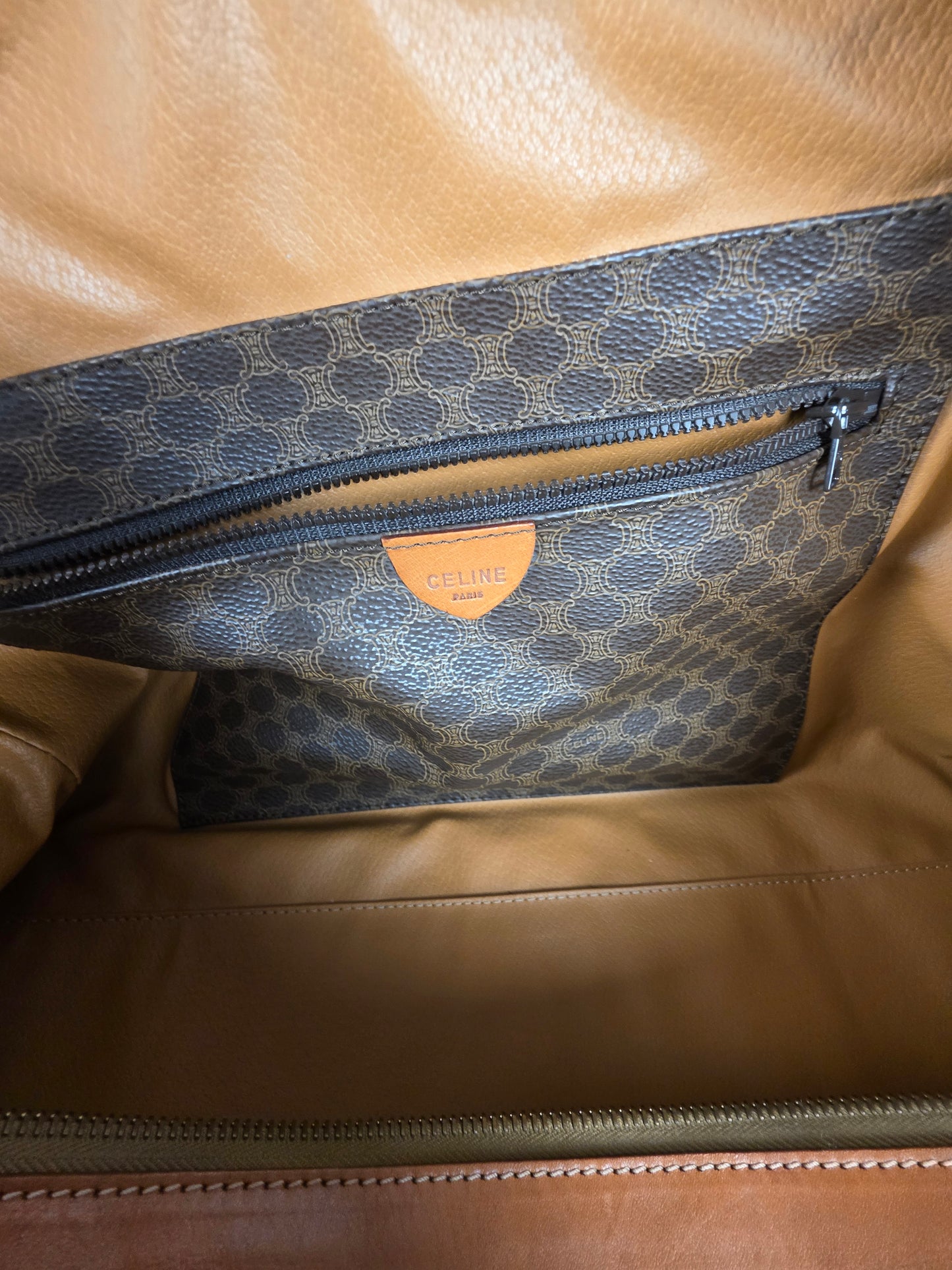 CELINE MACADAM DUFFLE, SIZE 40