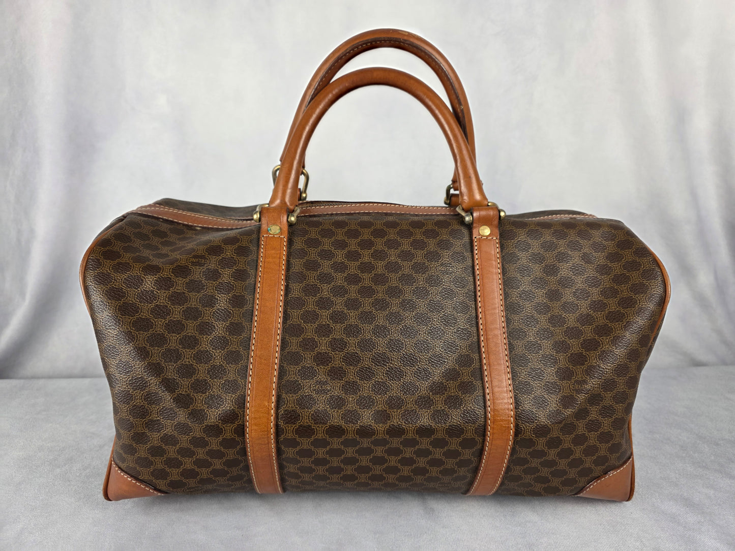 CELINE MACADAM TRAVEL DUFFLE BAG SIZE 40