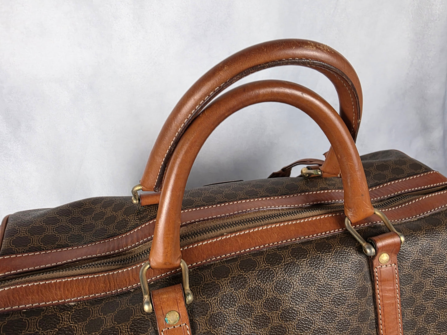 CELINE MACADAM TRAVEL DUFFLE BAG SIZE 40