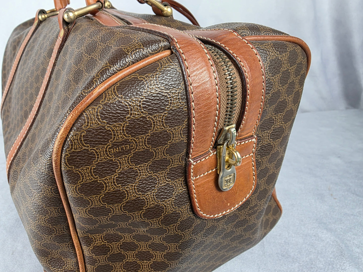 CELINE MACADAM TRAVEL DUFFLE BAG SIZE 40