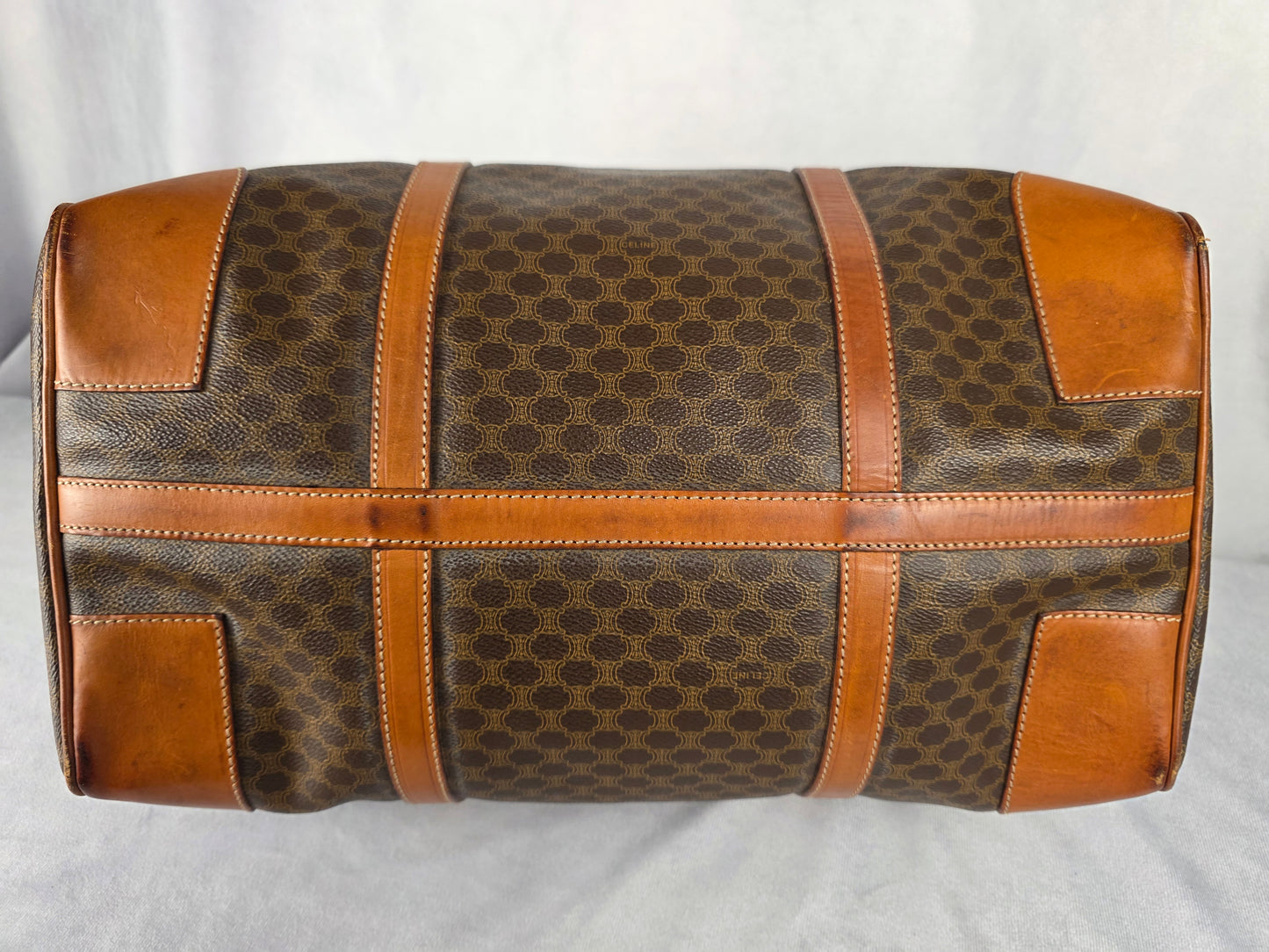 CELINE MACADAM TRAVEL DUFFLE BAG SIZE 40