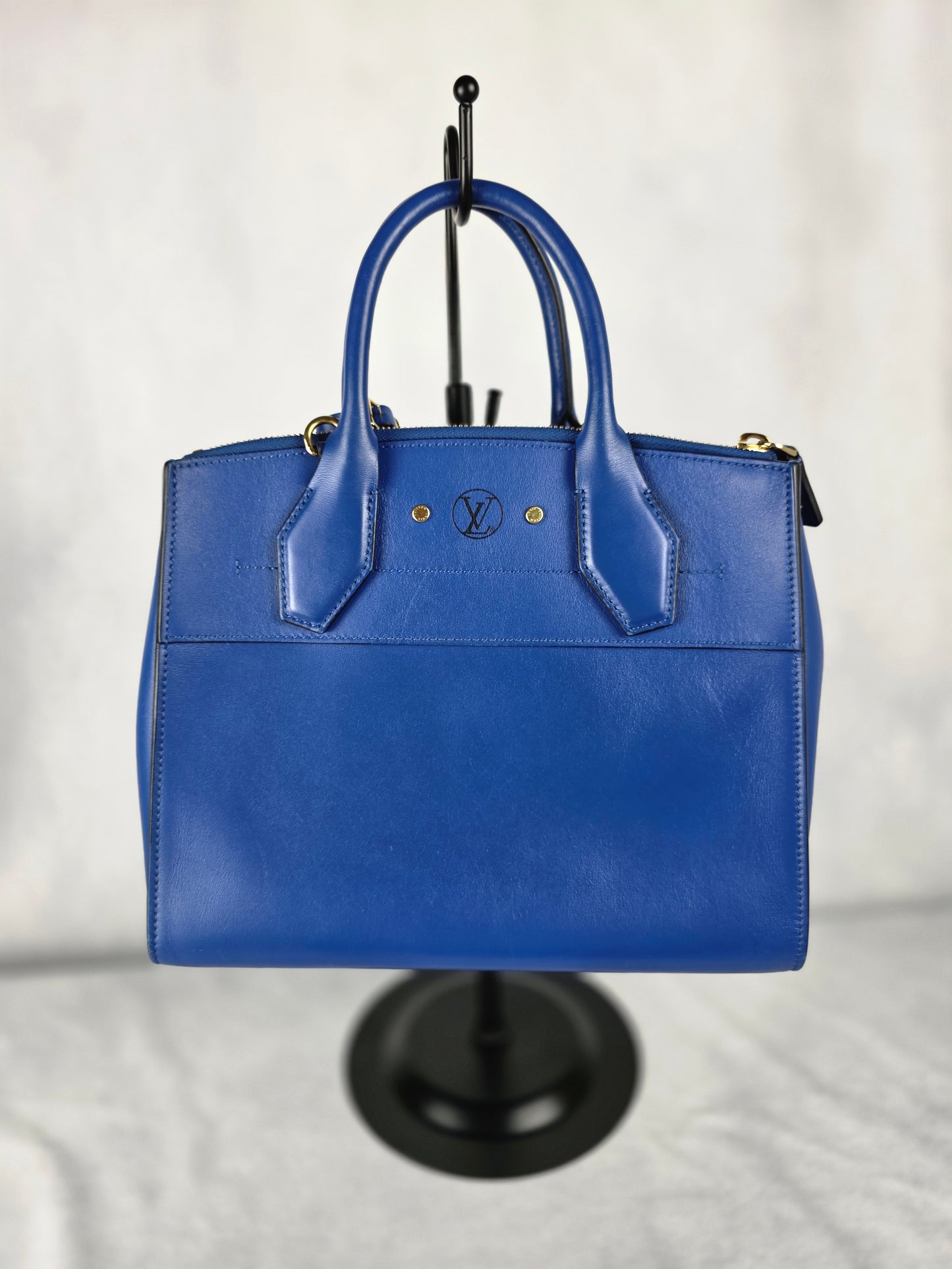 LOUIS VUITTON CITY STEAMER PM CALFSKIN BLUE HANDBAG