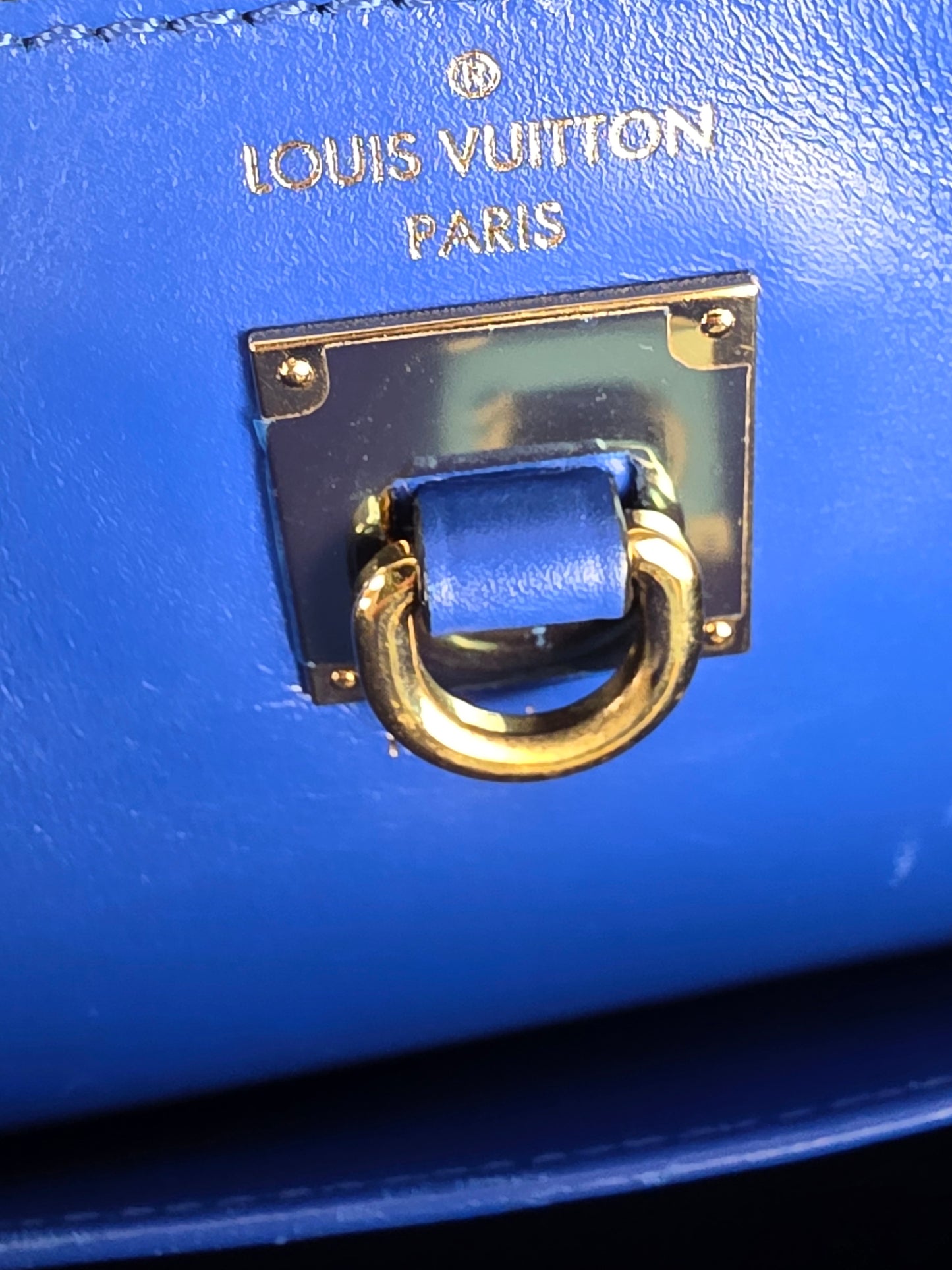 LOUIS VUITTON CITY STEAMER PM CALFSKIN BLUE HANDBAG