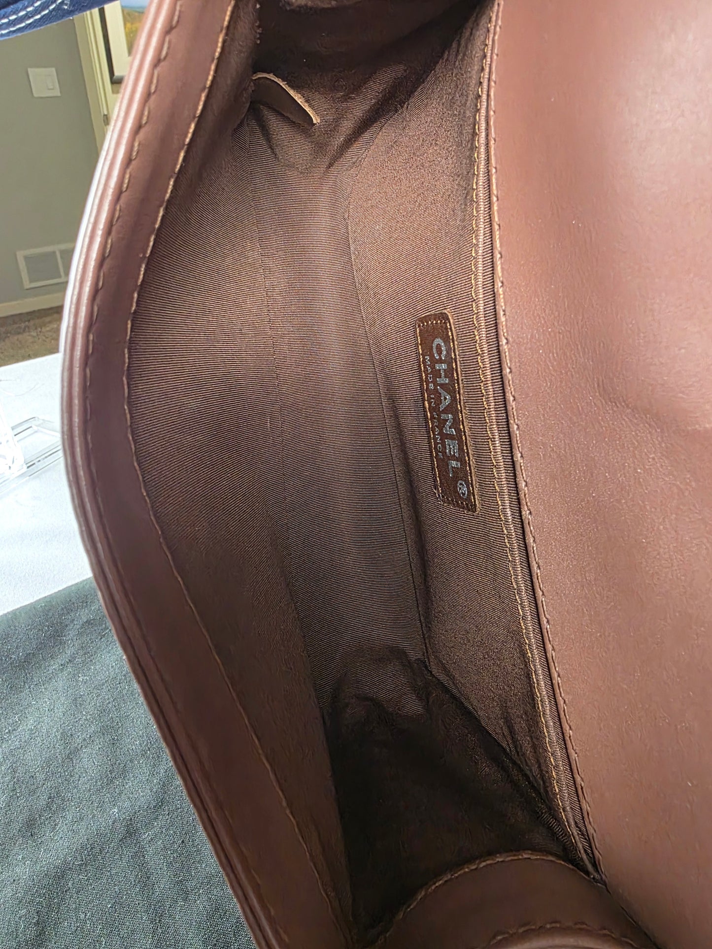 CHANEL QUILTED BRONZE PINK LEBOY OLD MEDIUM