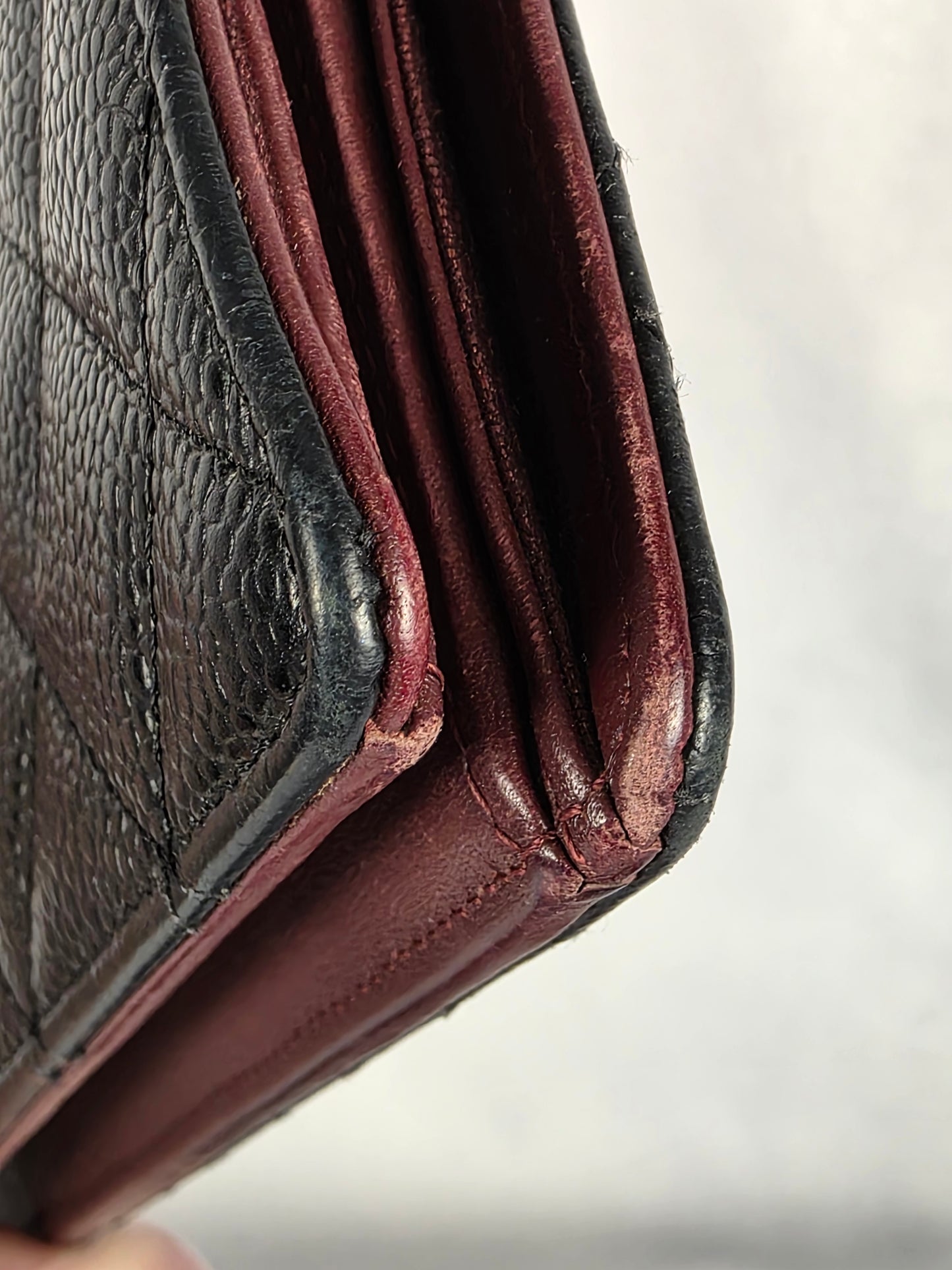 CHANEL QUILTED BLACK CAVIAR LONG WALLET