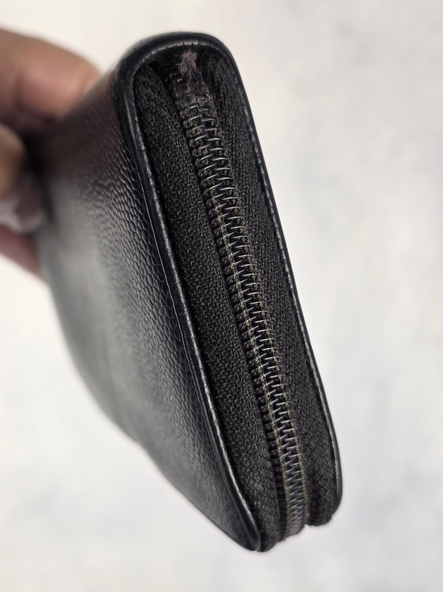 CHANEL COCO BLACK CAVIAR CLASSIC LONG ZIPPER WALLET