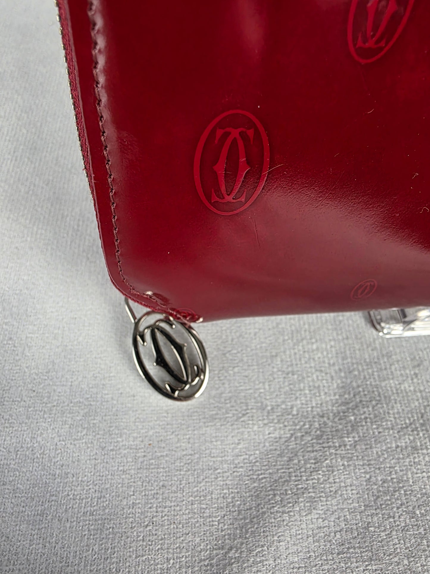 CARTIER HAPPY BIRTHDAY RED ZIP AROUND LONG WALLET
