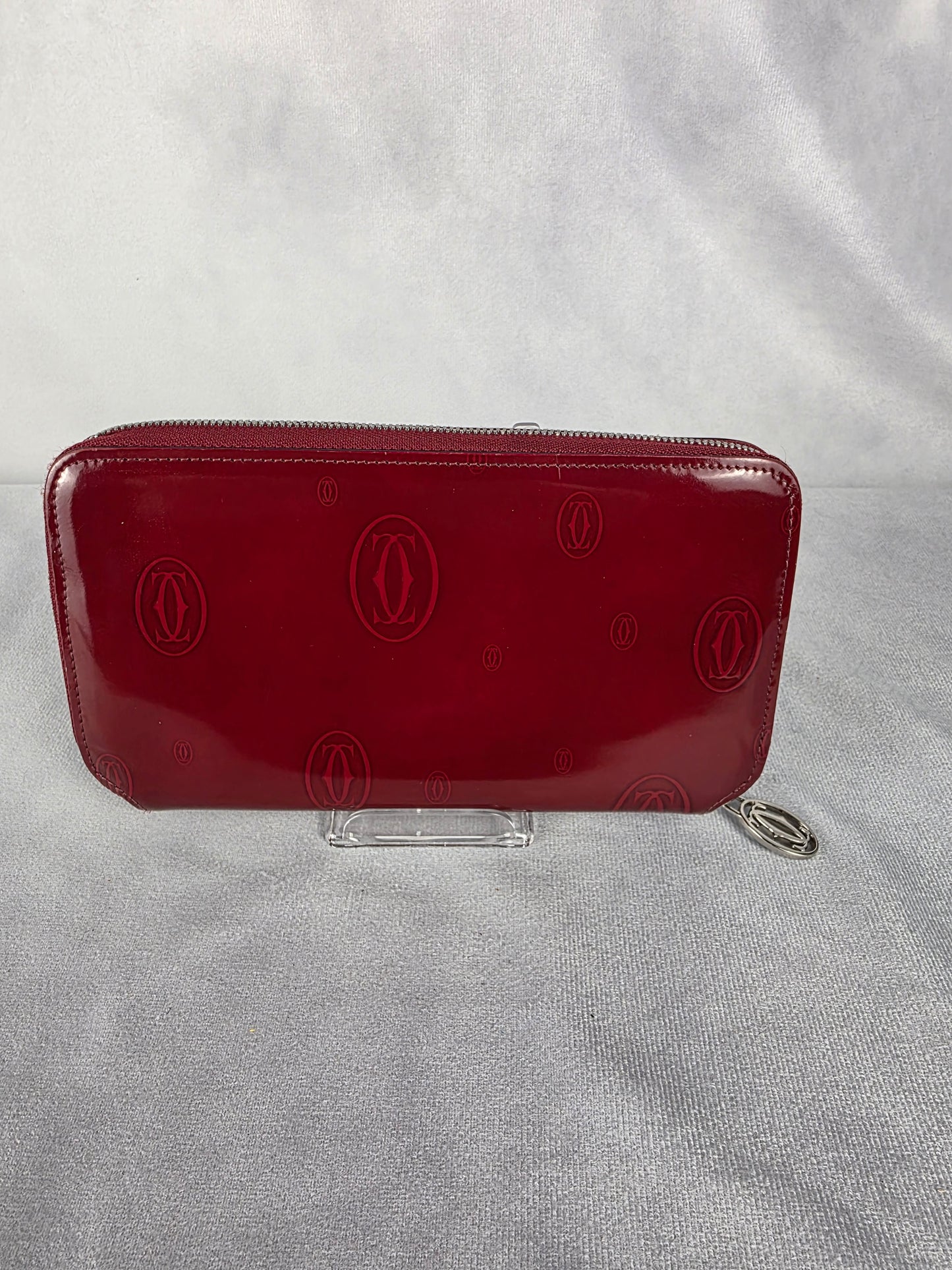 CARTIER HAPPY BIRTHDAY RED ZIP AROUND LONG WALLET