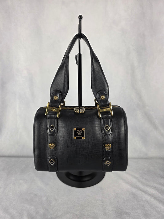MCM BLACK MINI BOSTON BAG 3