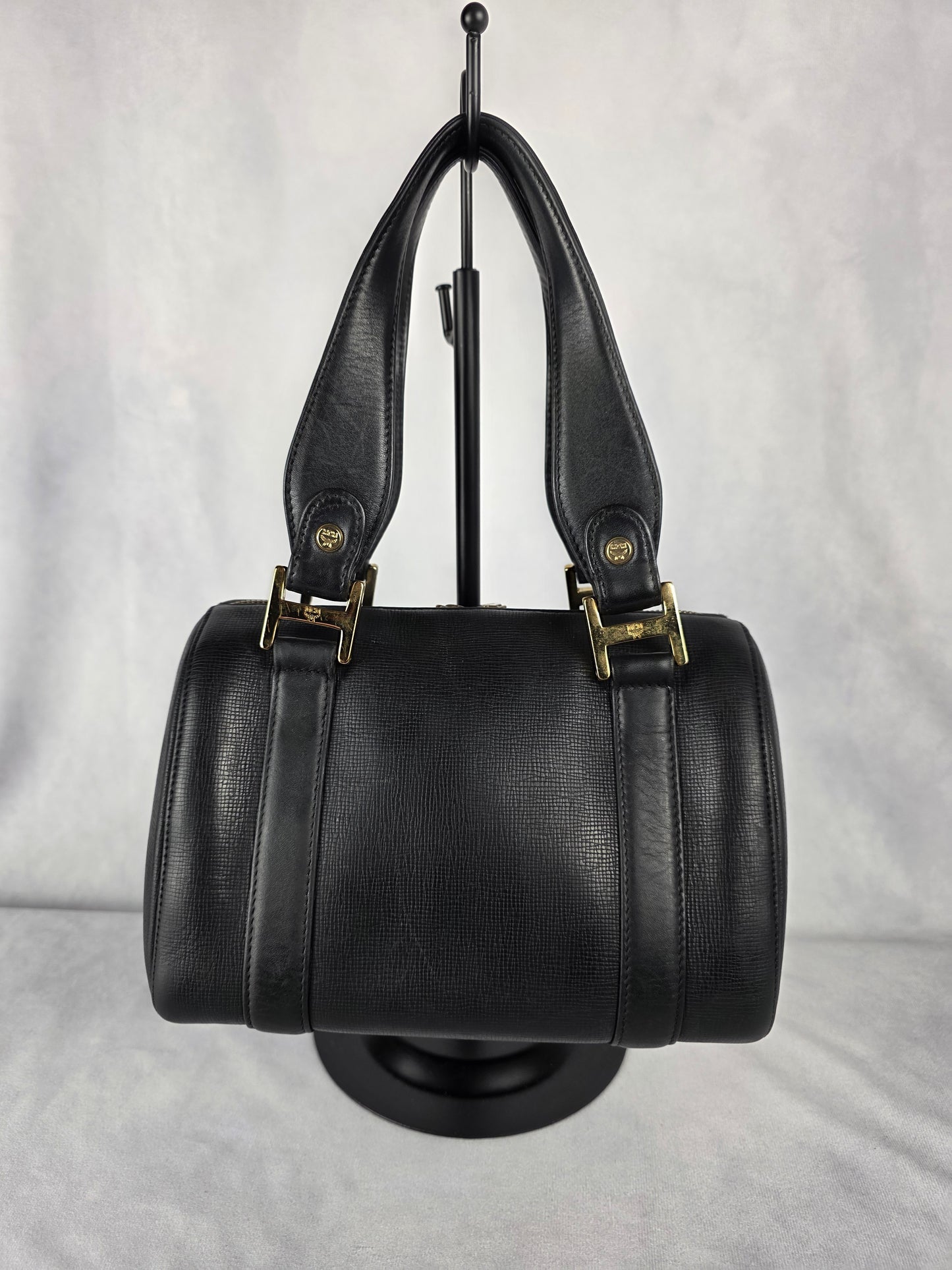 MCM BLACK MINI BOSTON BAG 3