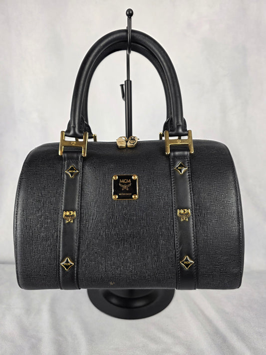 MCM BLACK MINI BOSTON BAG 1