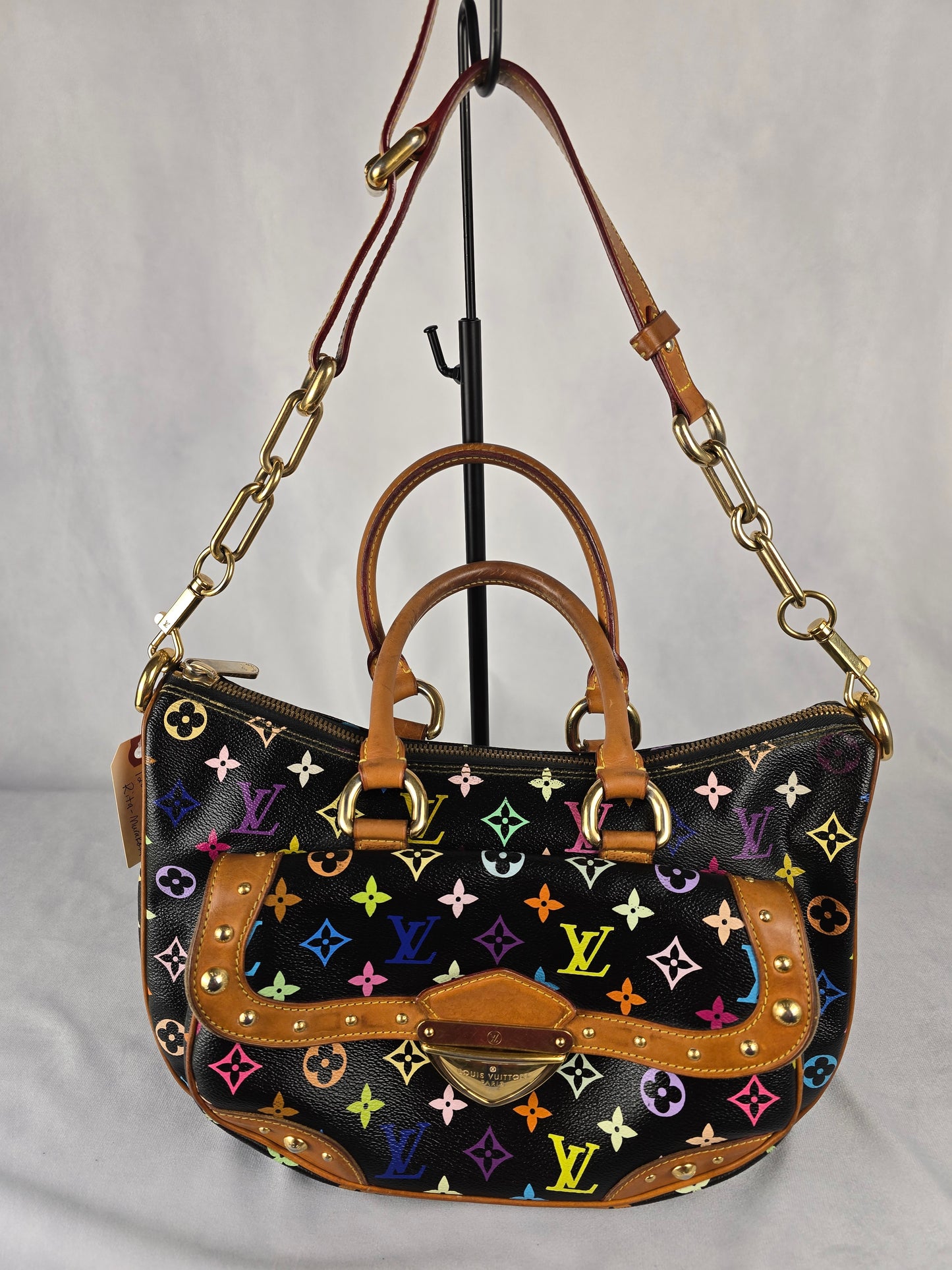 Louis Vuitton Multicolore Monogram RIta - Black x Takashi Murakami