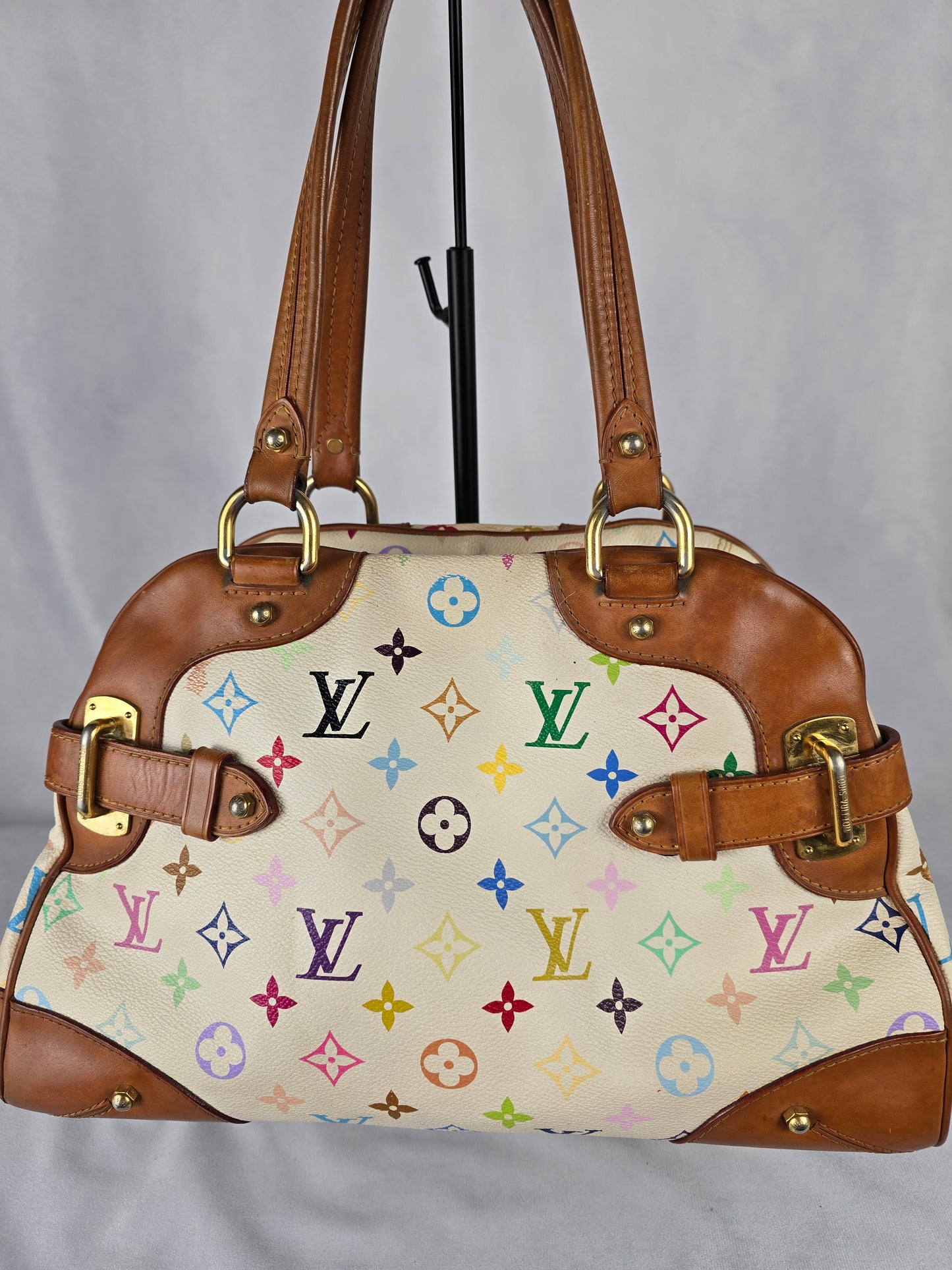 Louis Vuitton Multicolore Monogram Claudia - White x Takashi Murakami