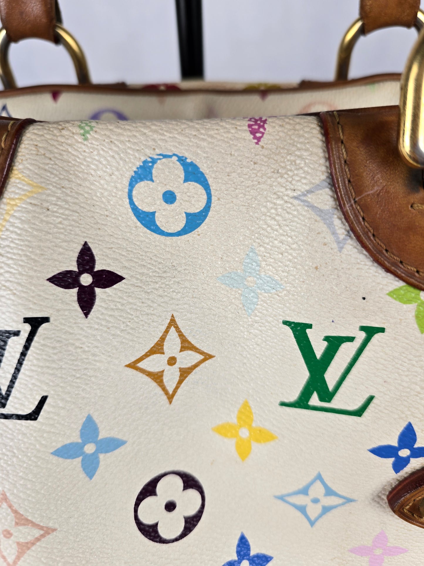 Louis Vuitton Multicolore Monogram Claudia - White x Takashi Murakami