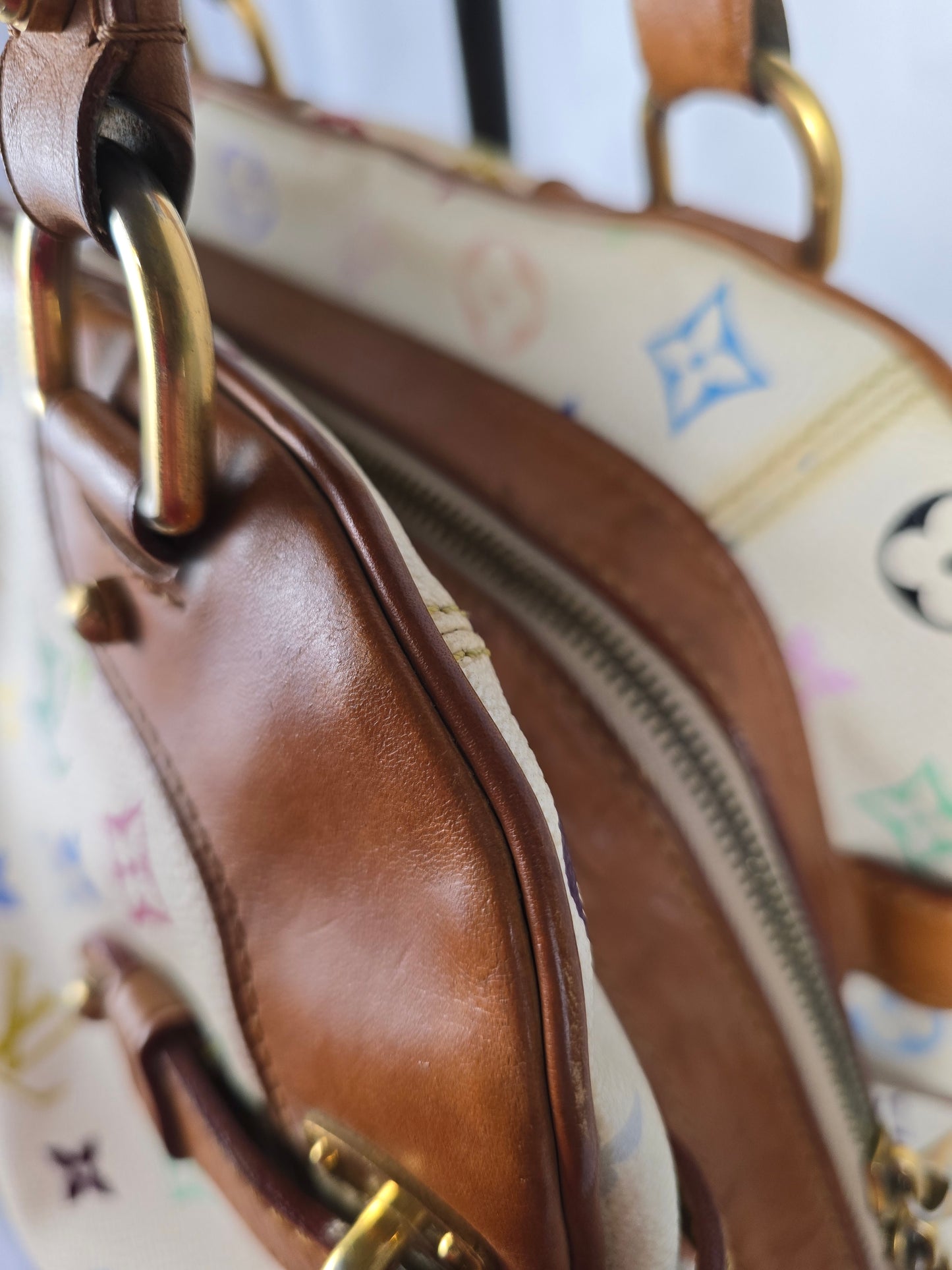 Louis Vuitton Multicolore Monogram Claudia - White x Takashi Murakami