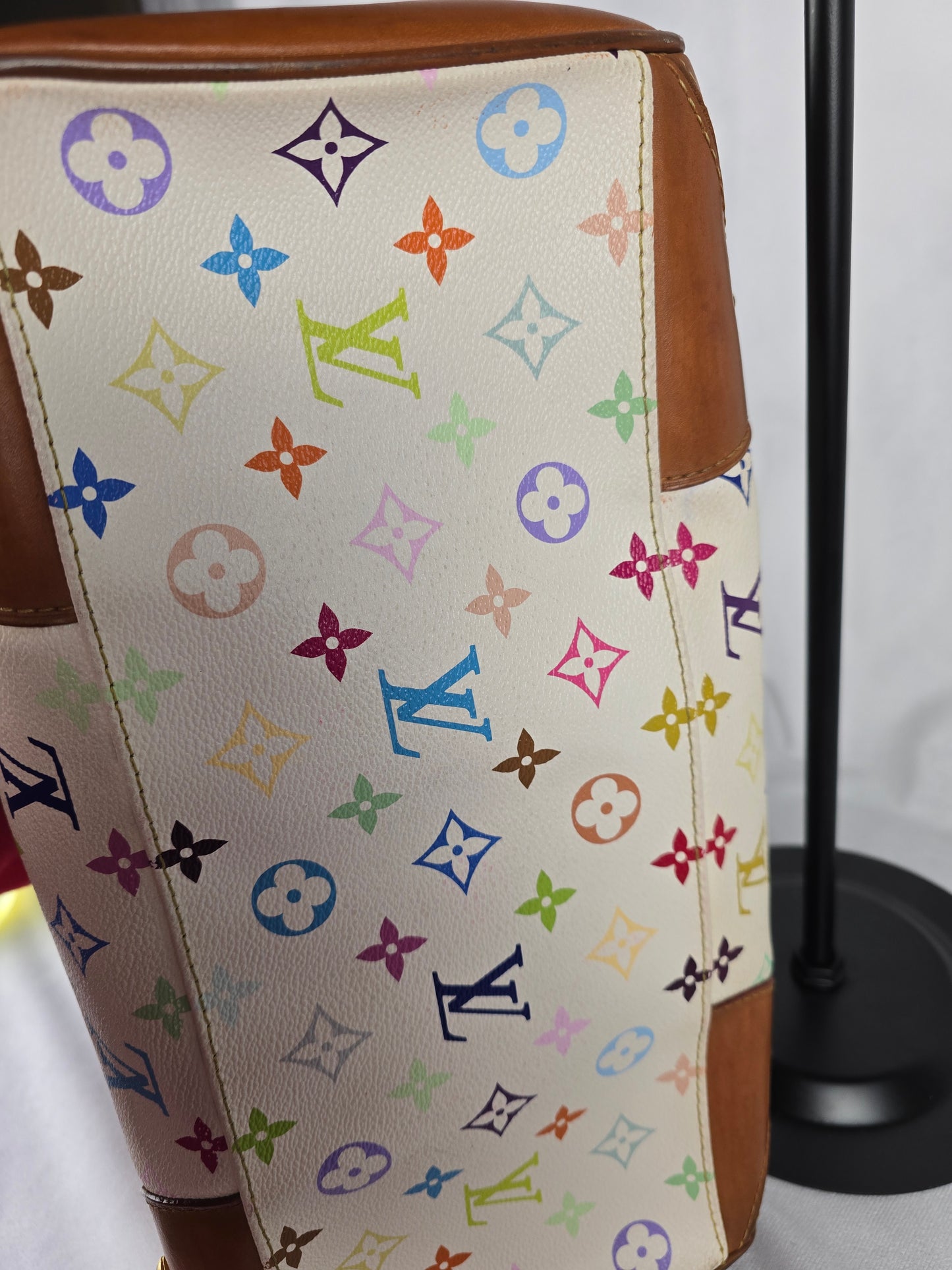 Louis Vuitton Multicolore Monogram Claudia - White x Takashi Murakami