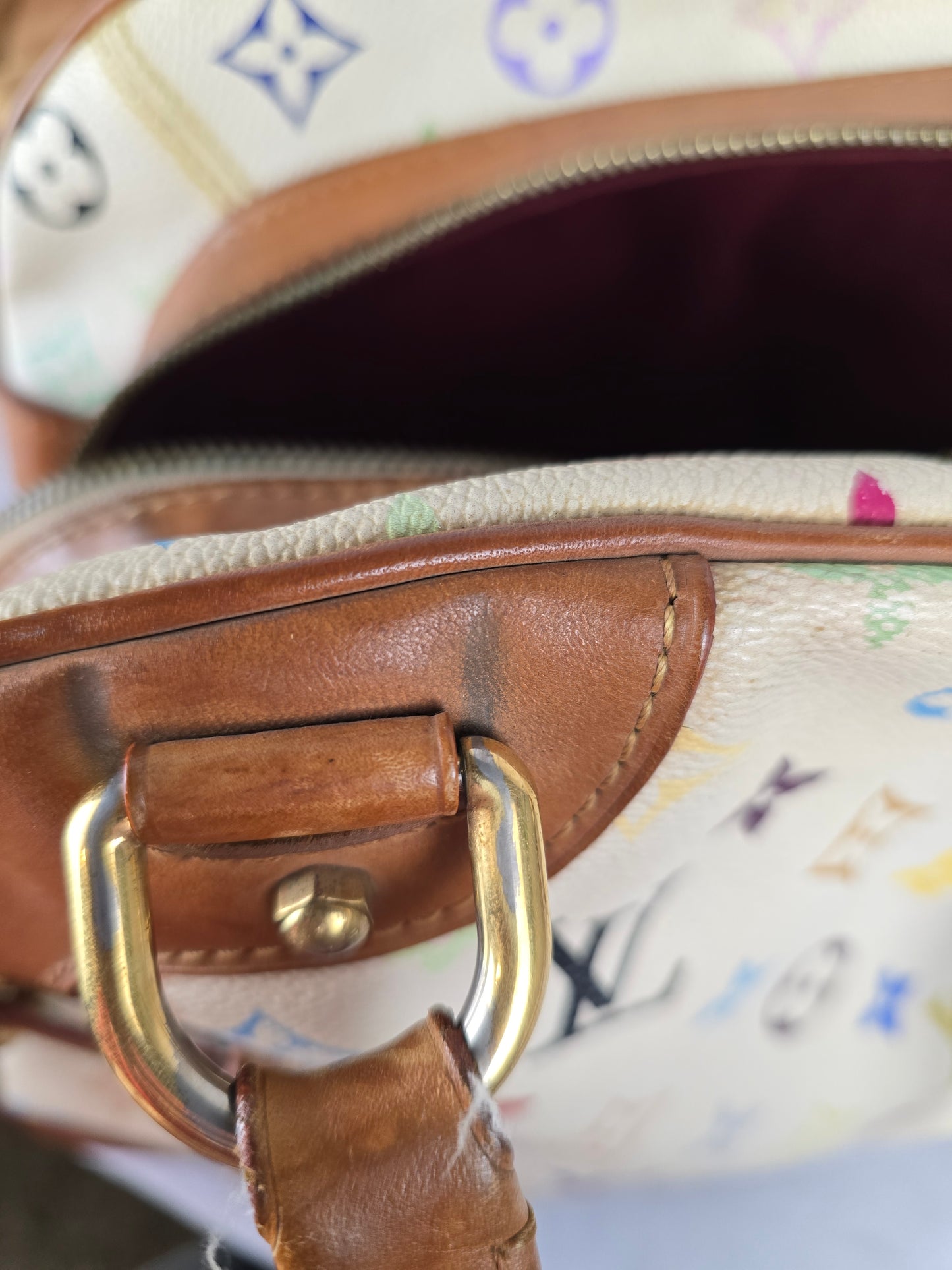 Louis Vuitton Multicolore Monogram Claudia - White x Takashi Murakami