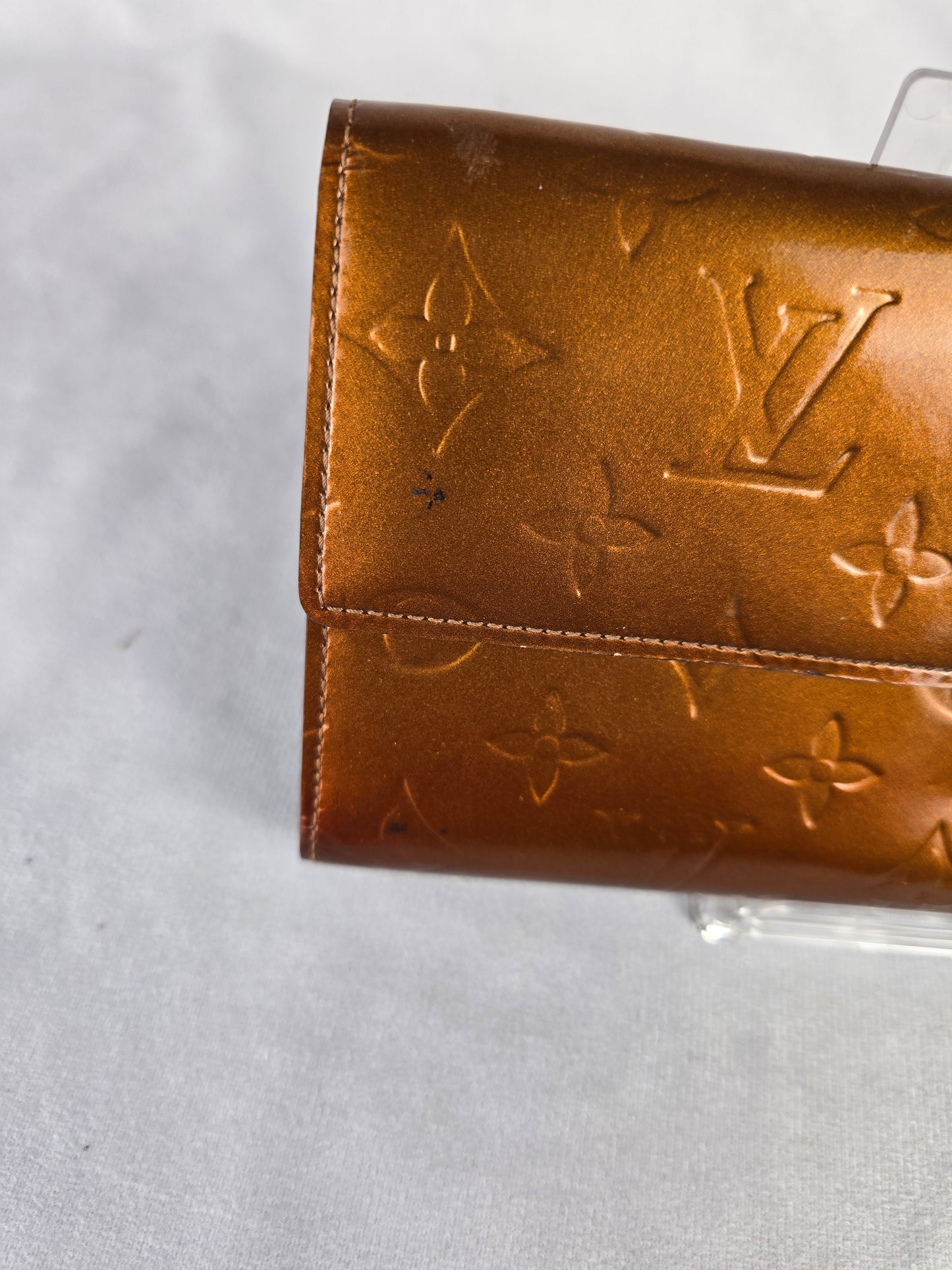 Louis Vuitton Monogram Vernis Porte Tresor International Bronze Wallet