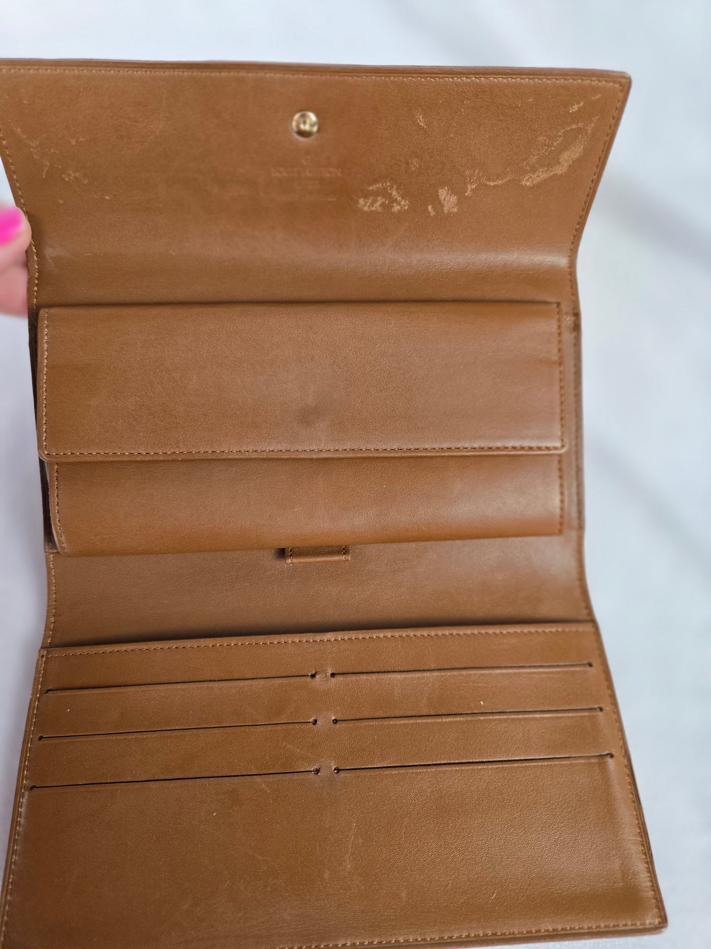 Louis Vuitton Monogram Vernis Porte Tresor International Bronze Wallet