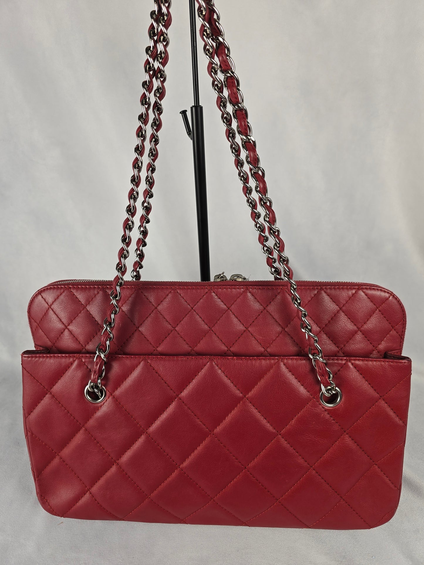 Chanel Dark Red Business Camera Bag