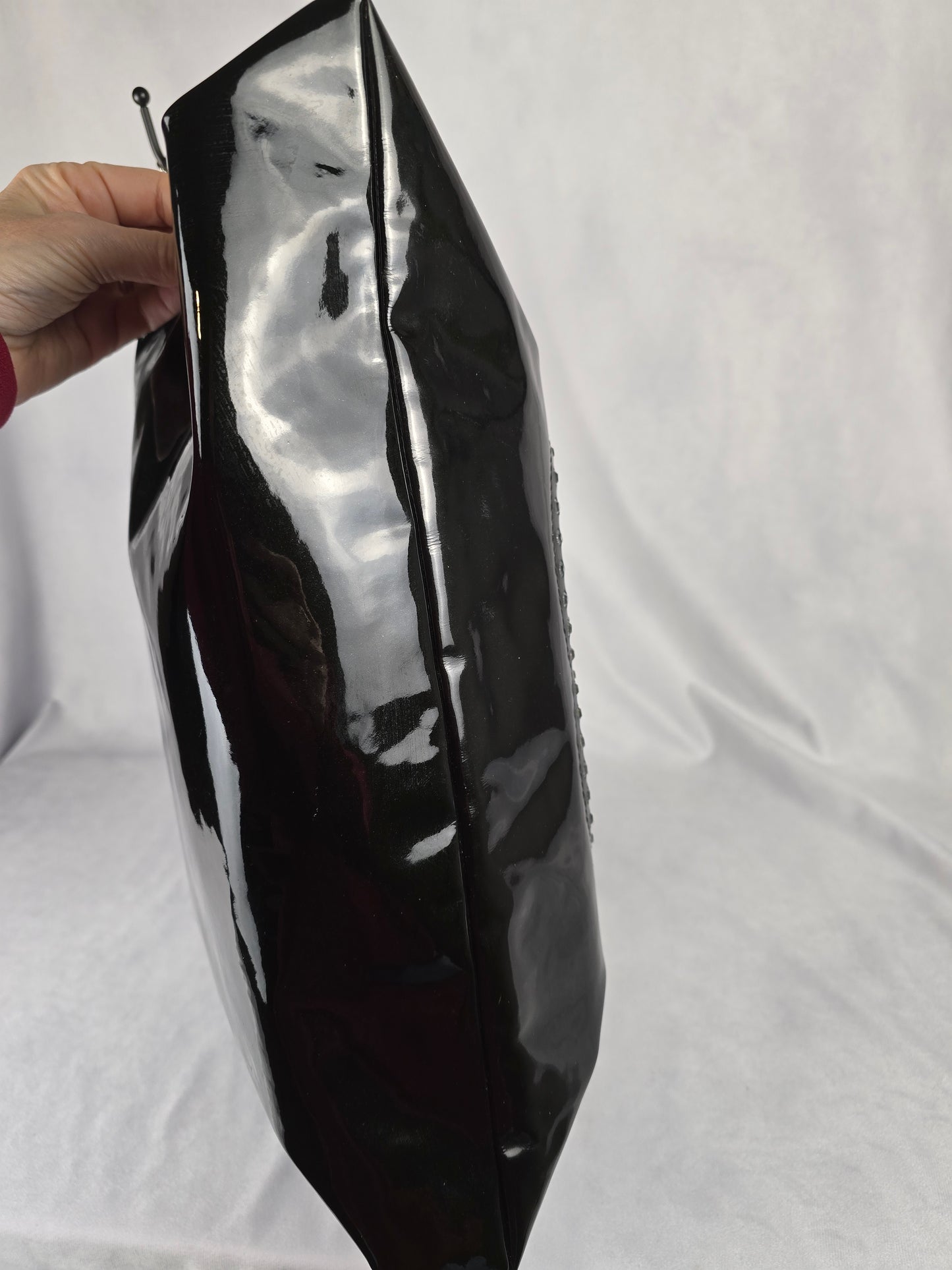 Chanel Black Patent Leather CC Tote