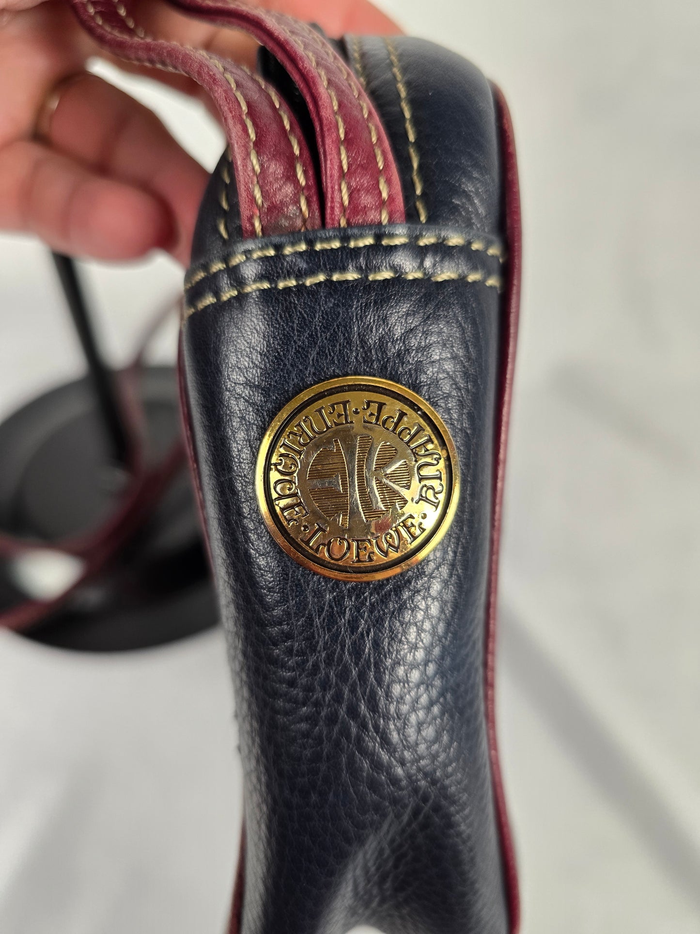 Loewe Bicolor Leather Nappe Shoulder Bag