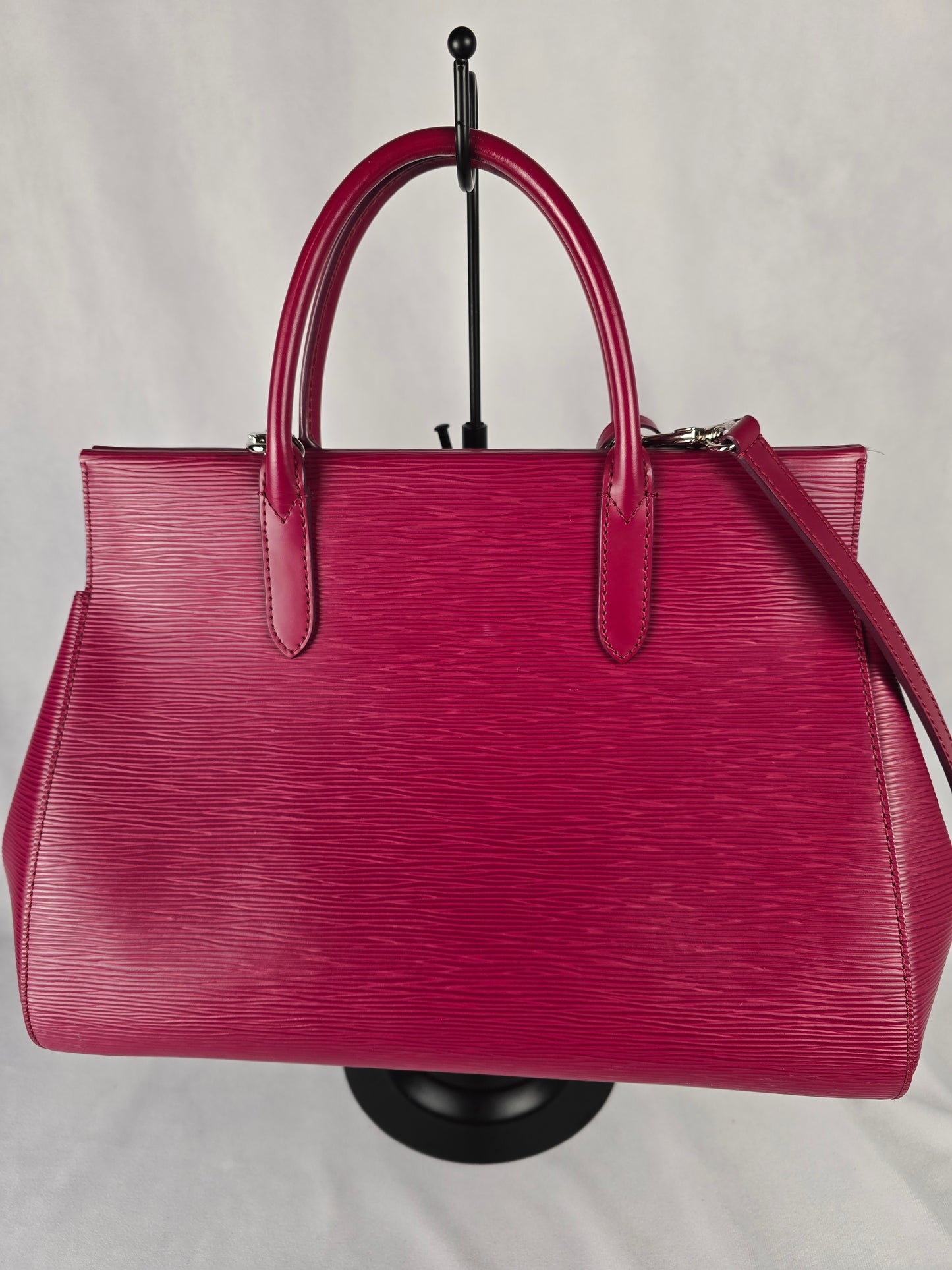 Louis Vuitton Epi Marly MM Two-Way Bag in Cranberry Leather