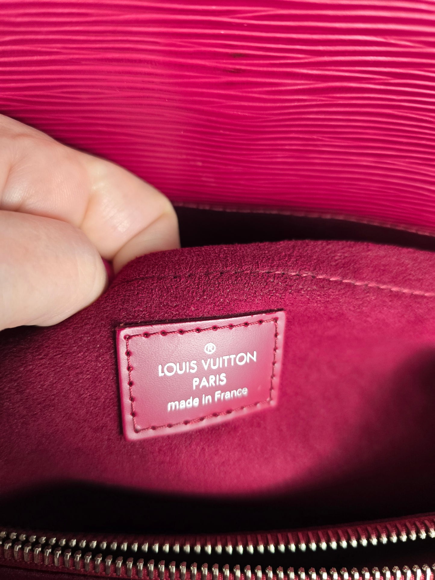 Louis Vuitton Epi Marly MM Two-Way Bag in Cranberry Leather