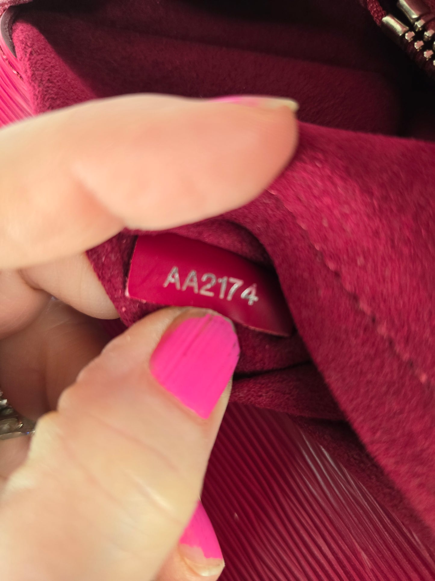 Louis Vuitton Epi Marly MM Two-Way Bag in Cranberry Leather