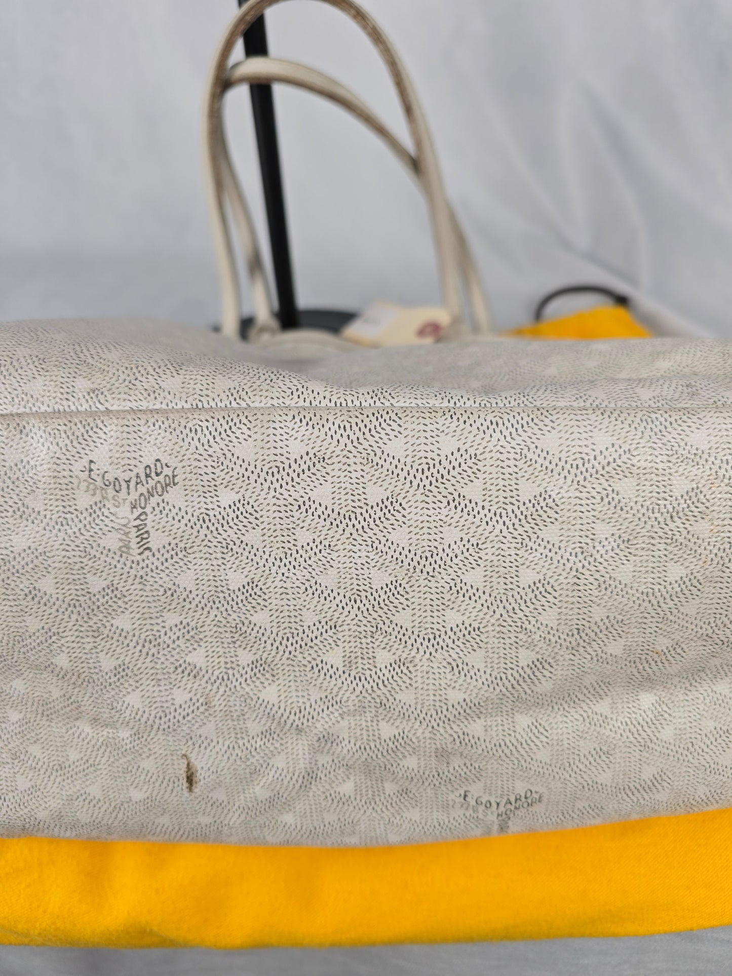 Goyard White Tote with mini