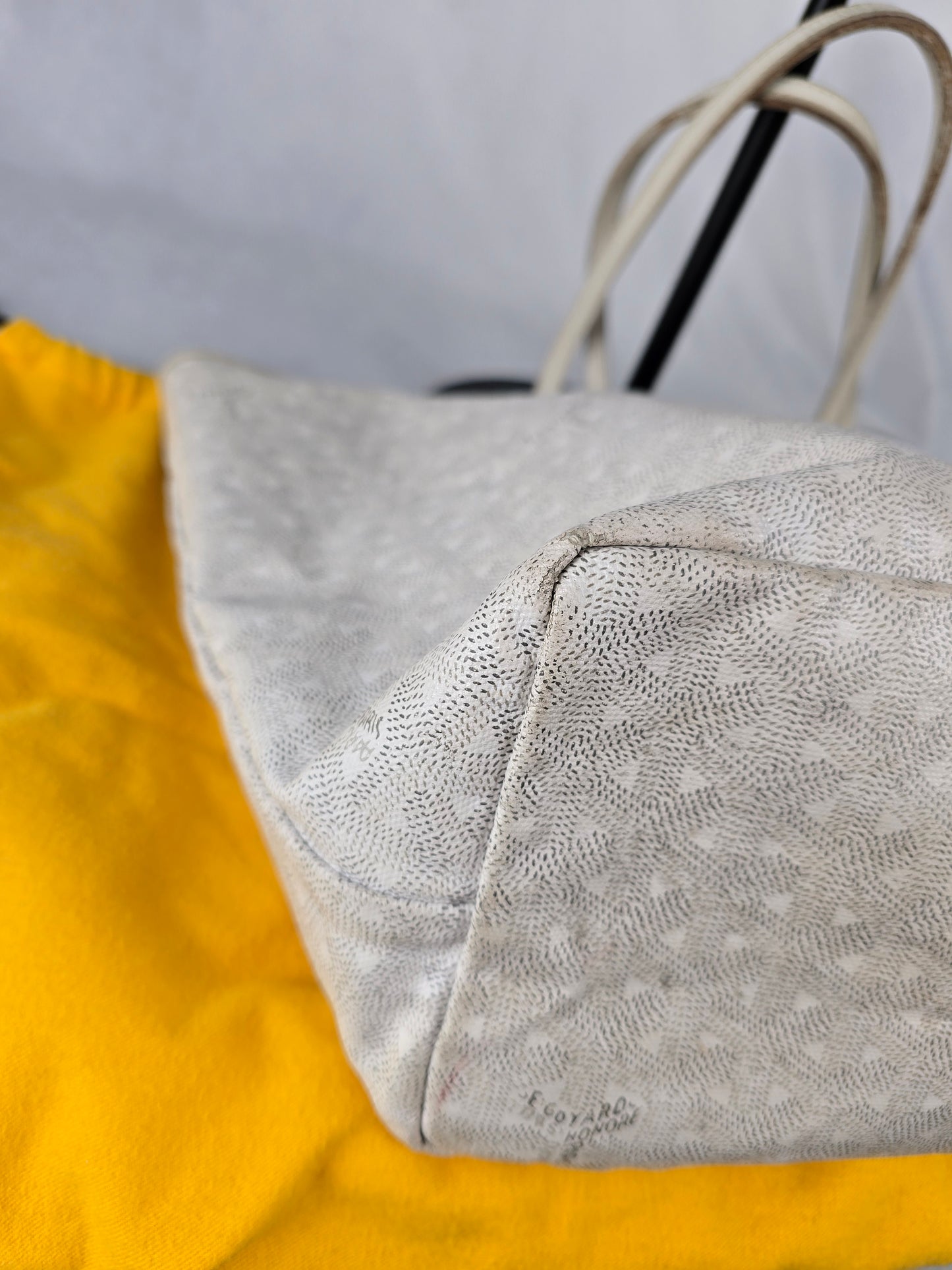 Goyard White Tote with mini