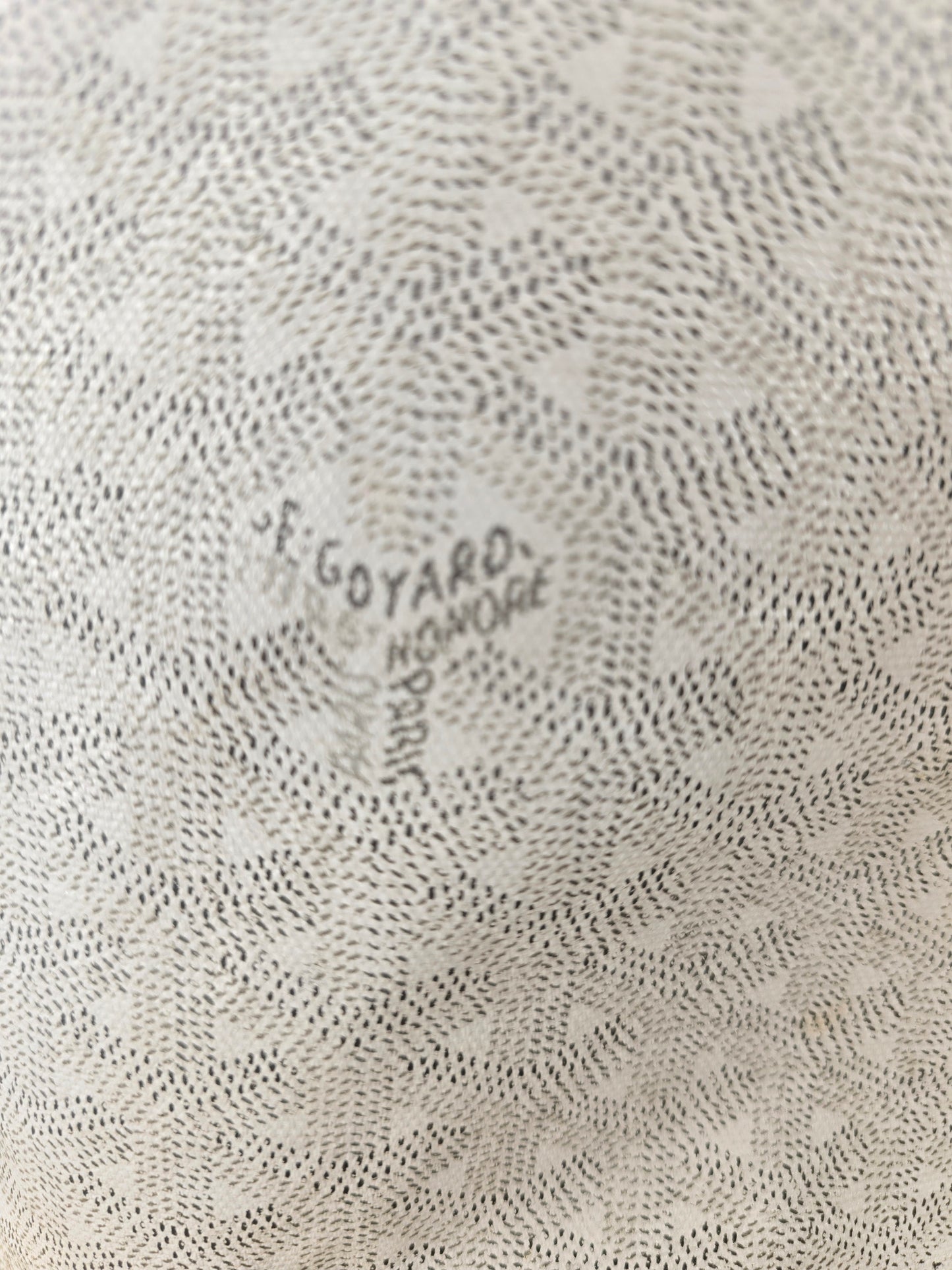 Goyard White Tote with mini