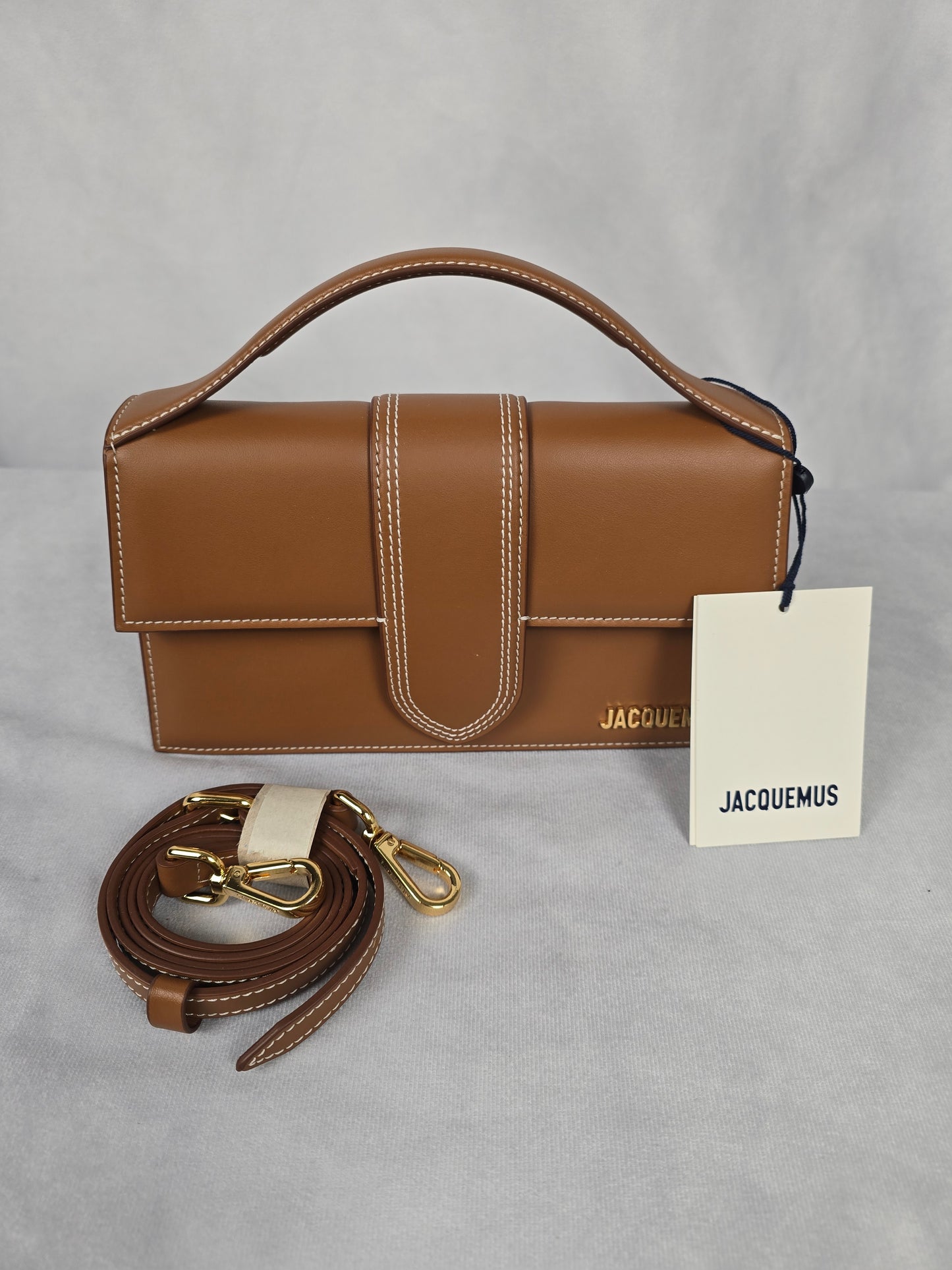 Jacquemus Le Grand Bambino Light Brown Leather Two-Way Bag