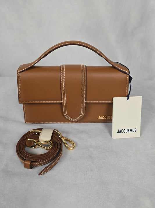 Jacquemus Le Grand Bambino Light Brown Leather Two-Way Bag