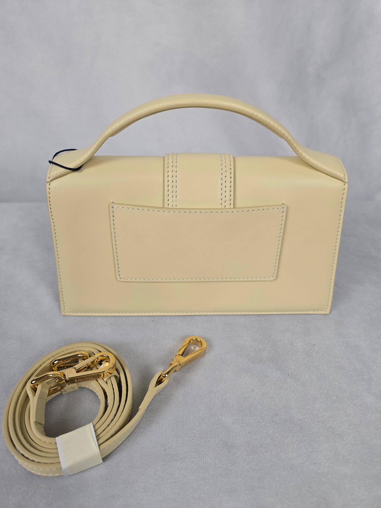Jacquemus Le Grand Bambino Creme Leather Two-Way Bag NWT