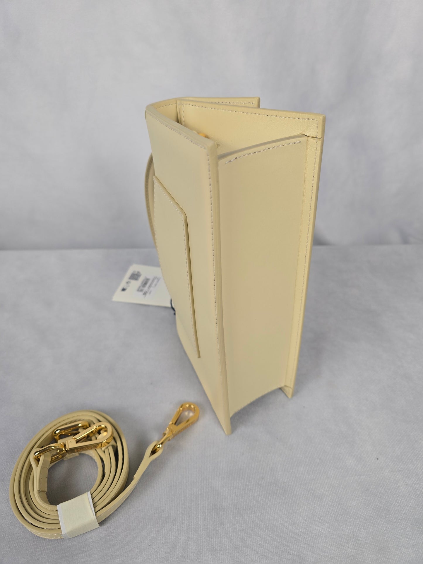 Jacquemus Le Grand Bambino Creme Leather Two-Way Bag NWT